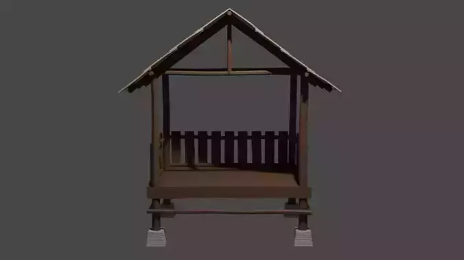 Hut 3d Models - Low Poly Free low-poly 3D model