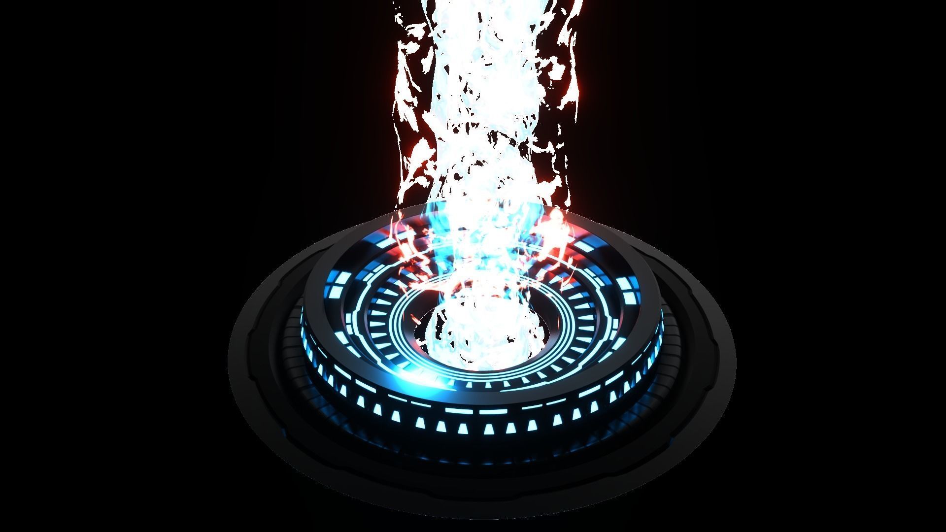 Sci fi  Light Beams  3D model_2