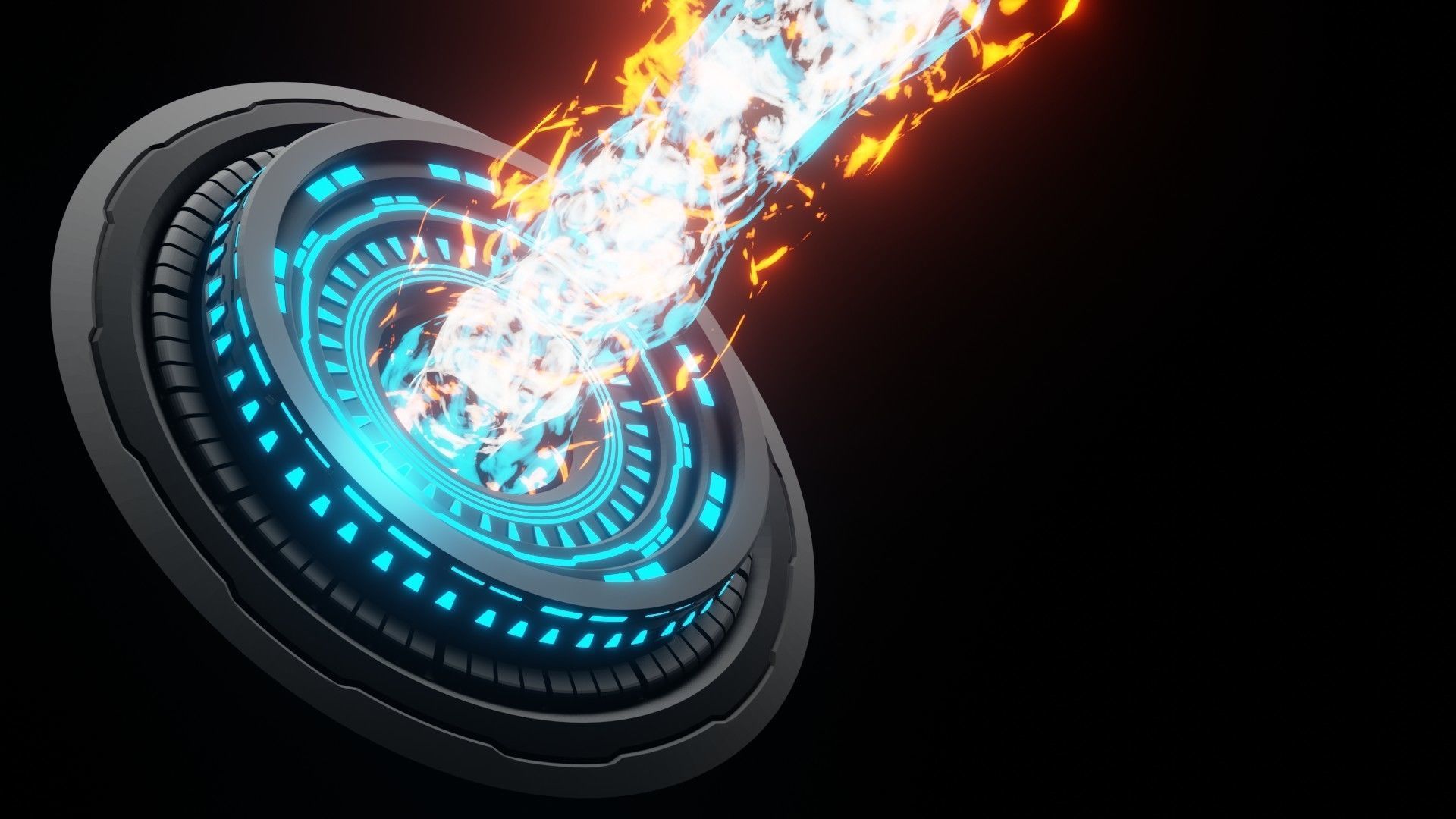 Sci fi  Light Beams  3D model_1