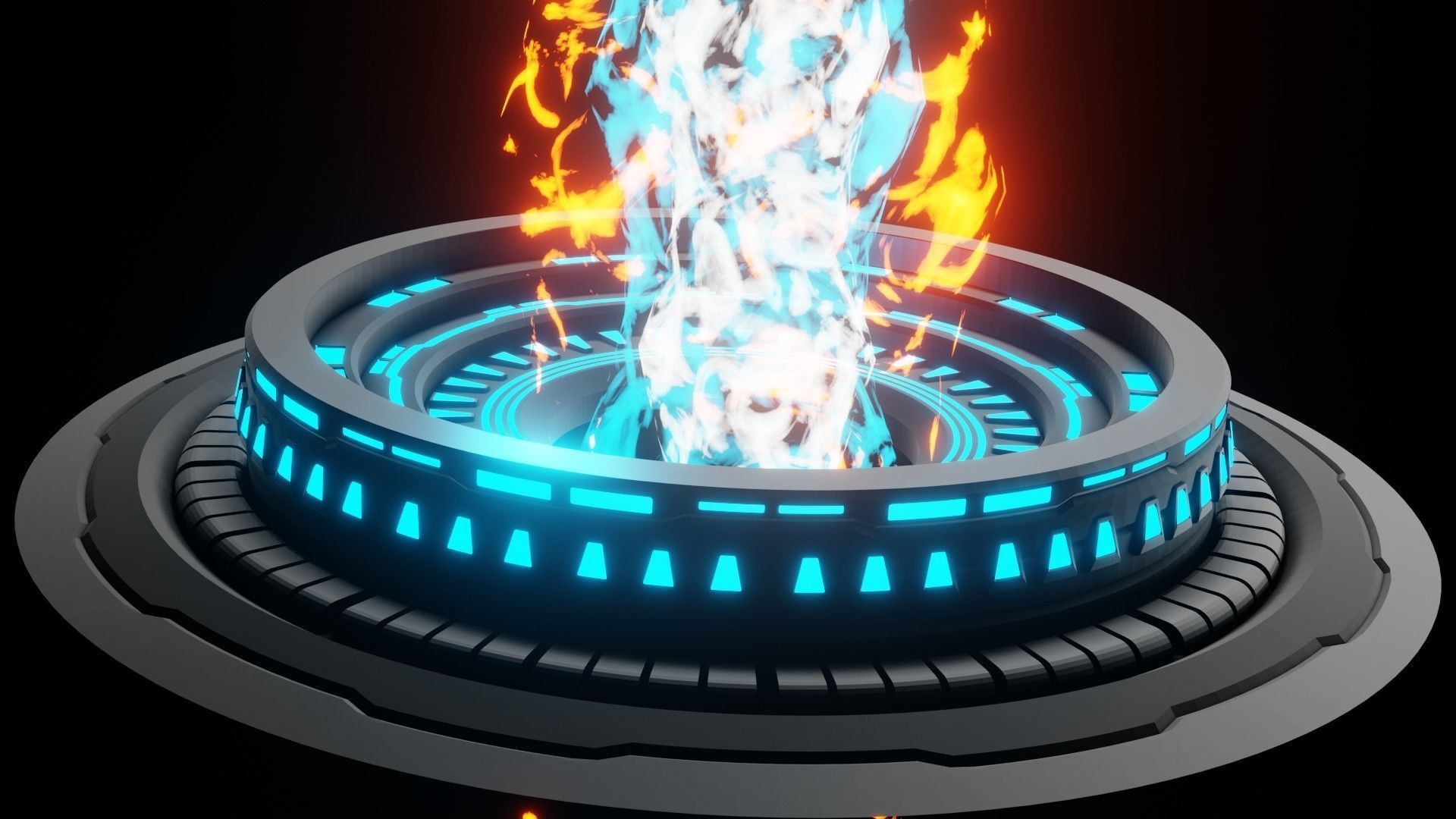 Sci fi  Light Beams  3D model_3