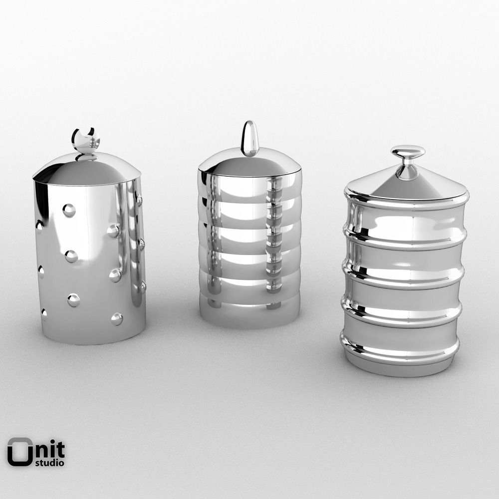 Alessi Kalisto kitchen canister 3D model_2