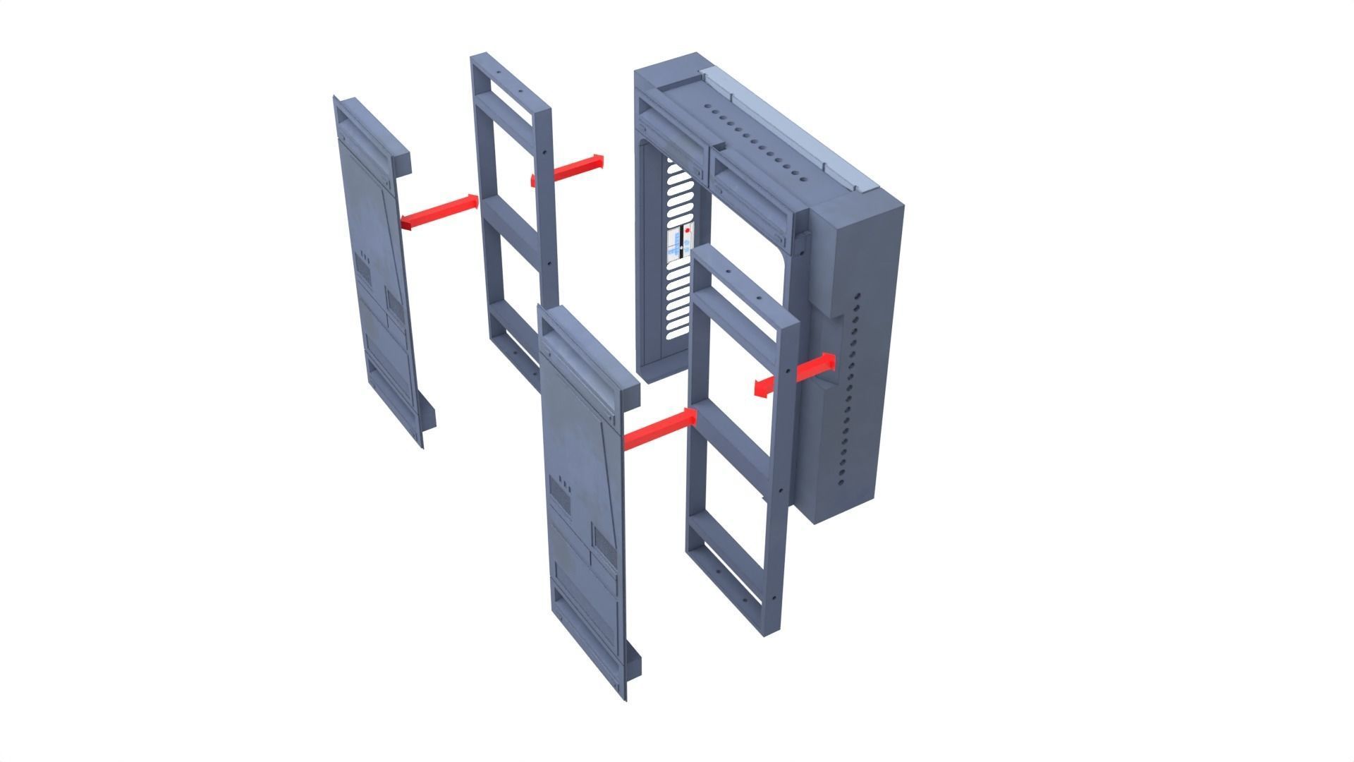Death Star Hallway Door 1-6 scale Hottoys  3D print model_40