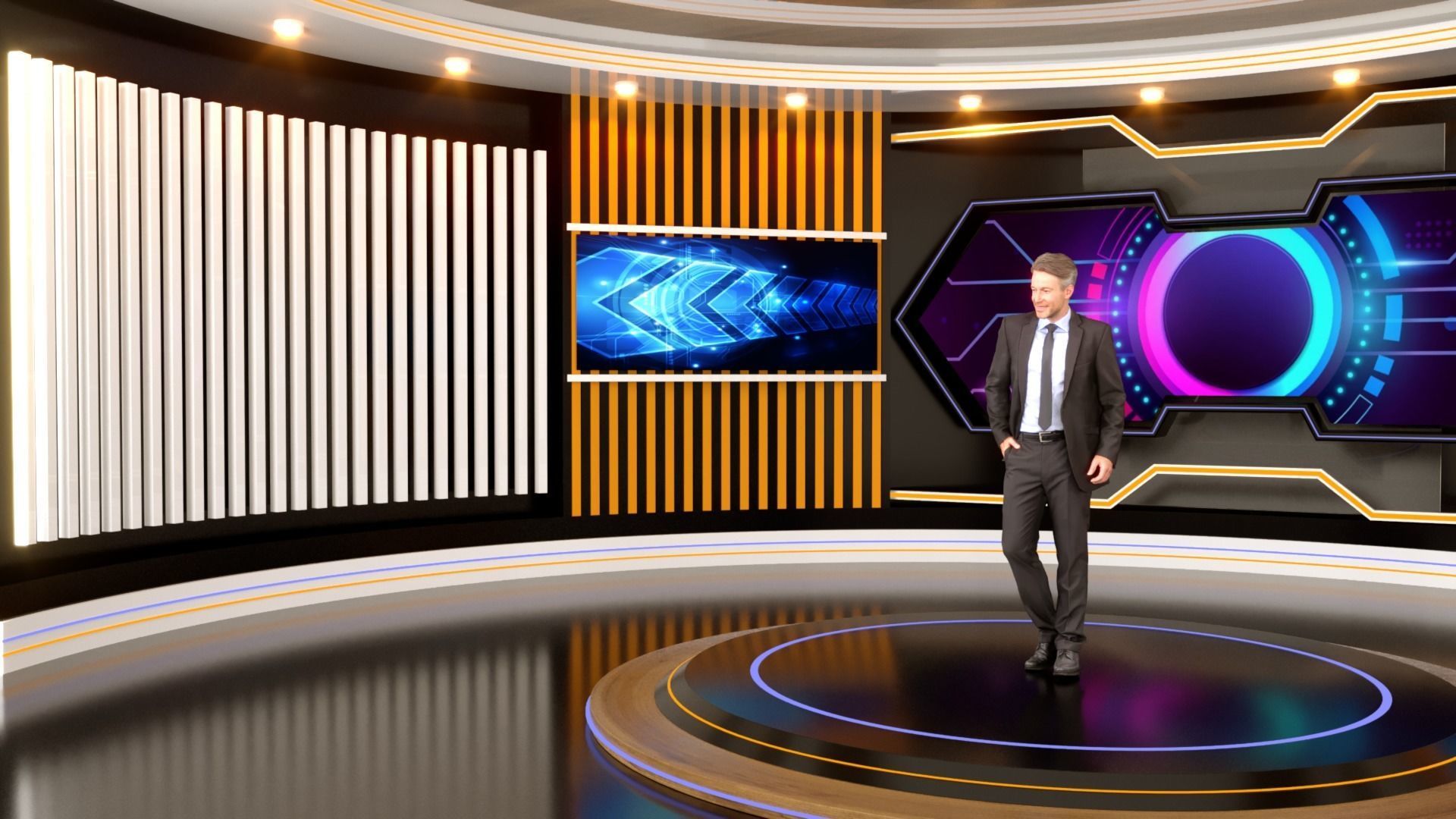 Virtual Set 3D model_4