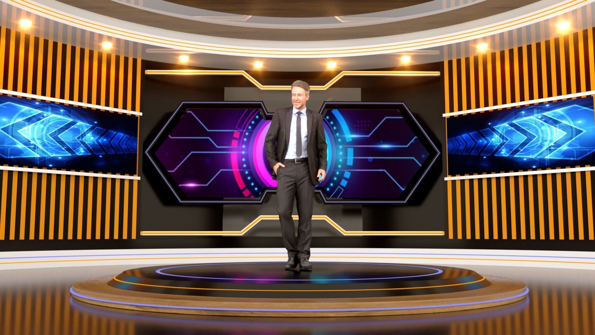 Virtual Set 3D model_3