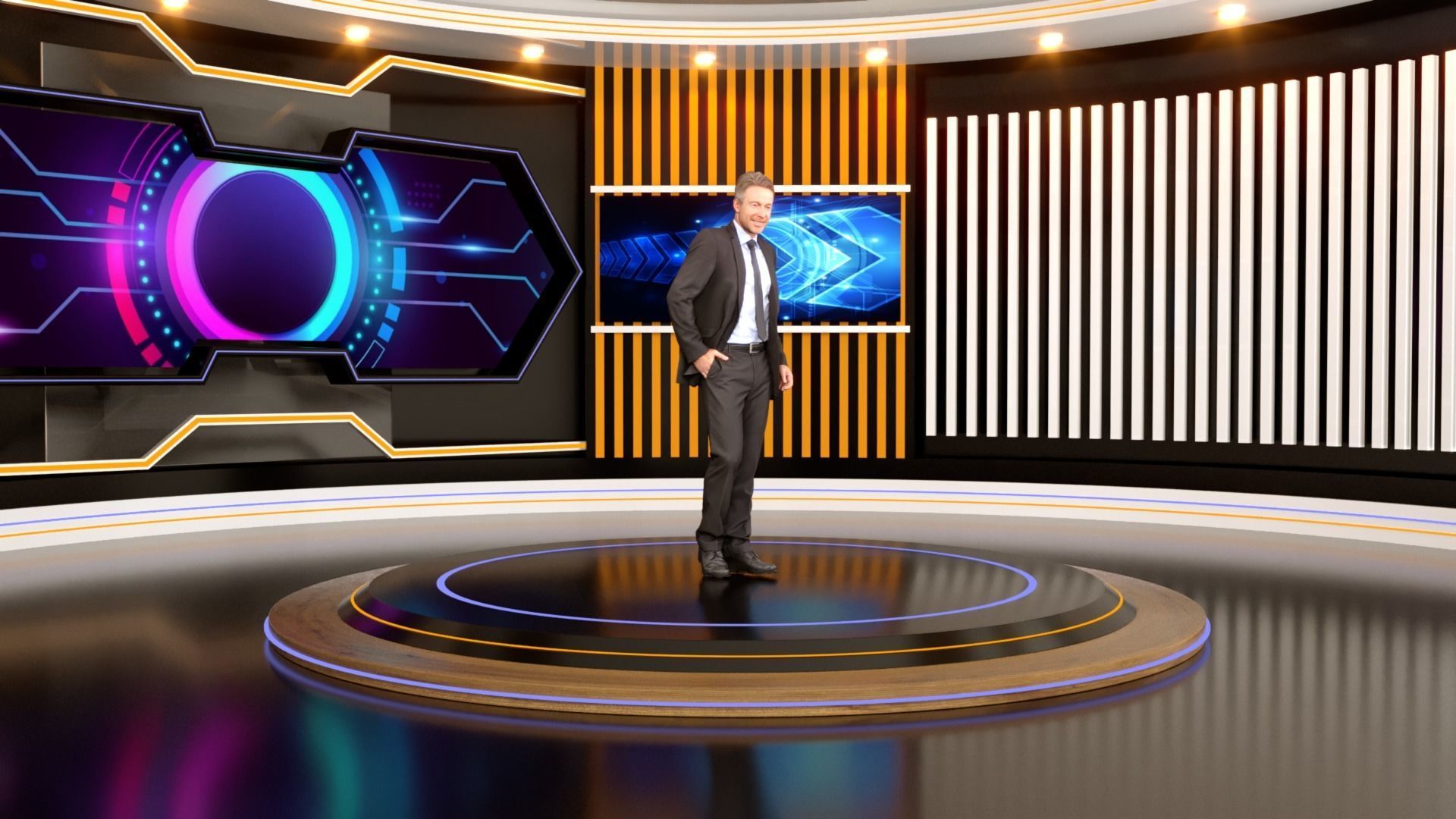 Virtual Set 3D model_2