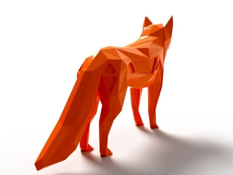 Polygon Fox  3D print model_2
