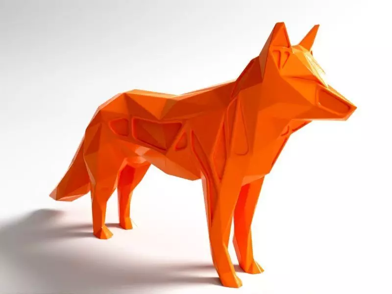 Polygon Fox  3D print model_0