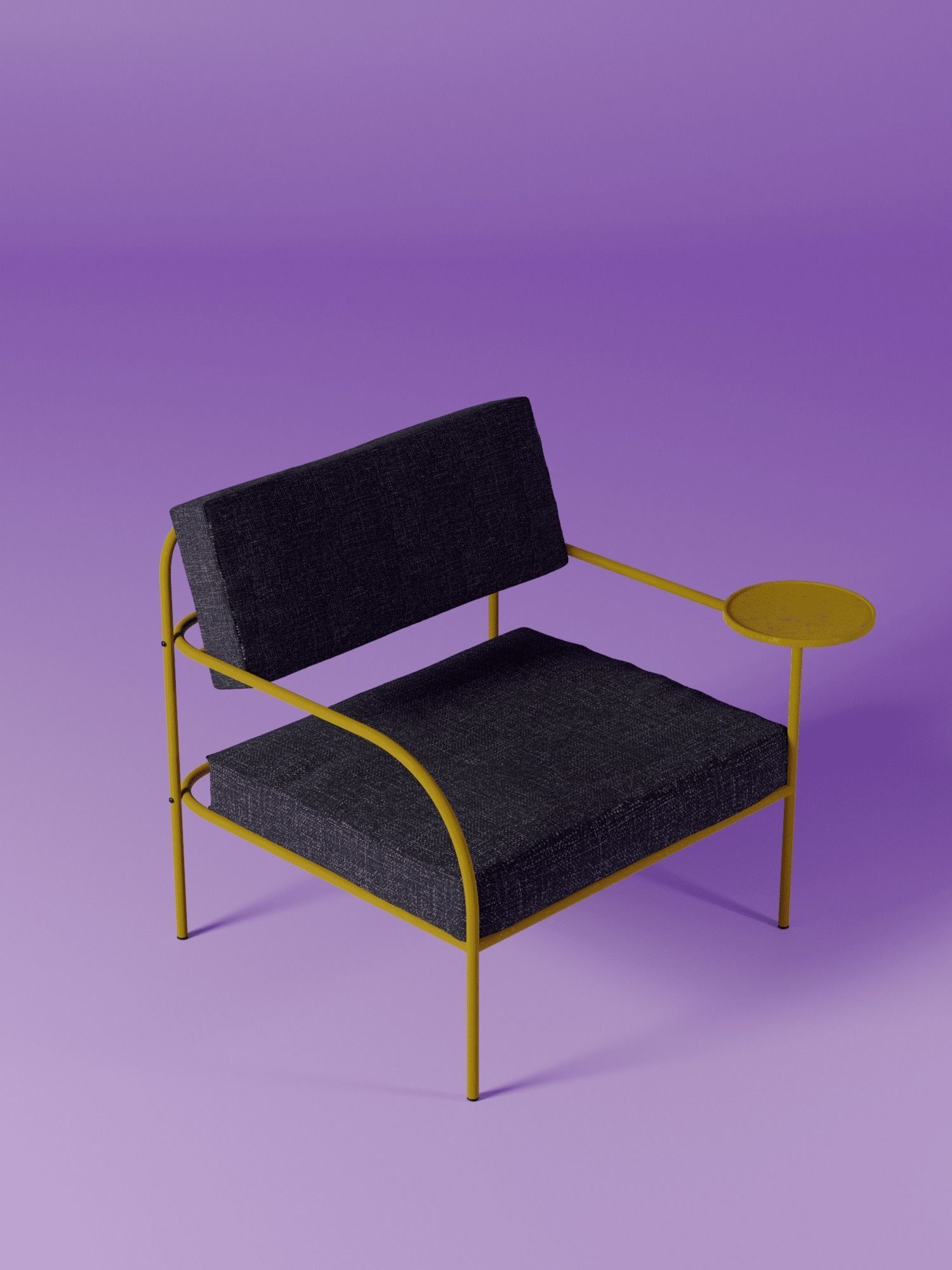Akaya Lounge Chair 3D Model 3D model_2