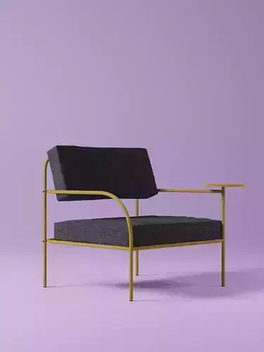 Akaya Lounge Chair 3D Model 3D model