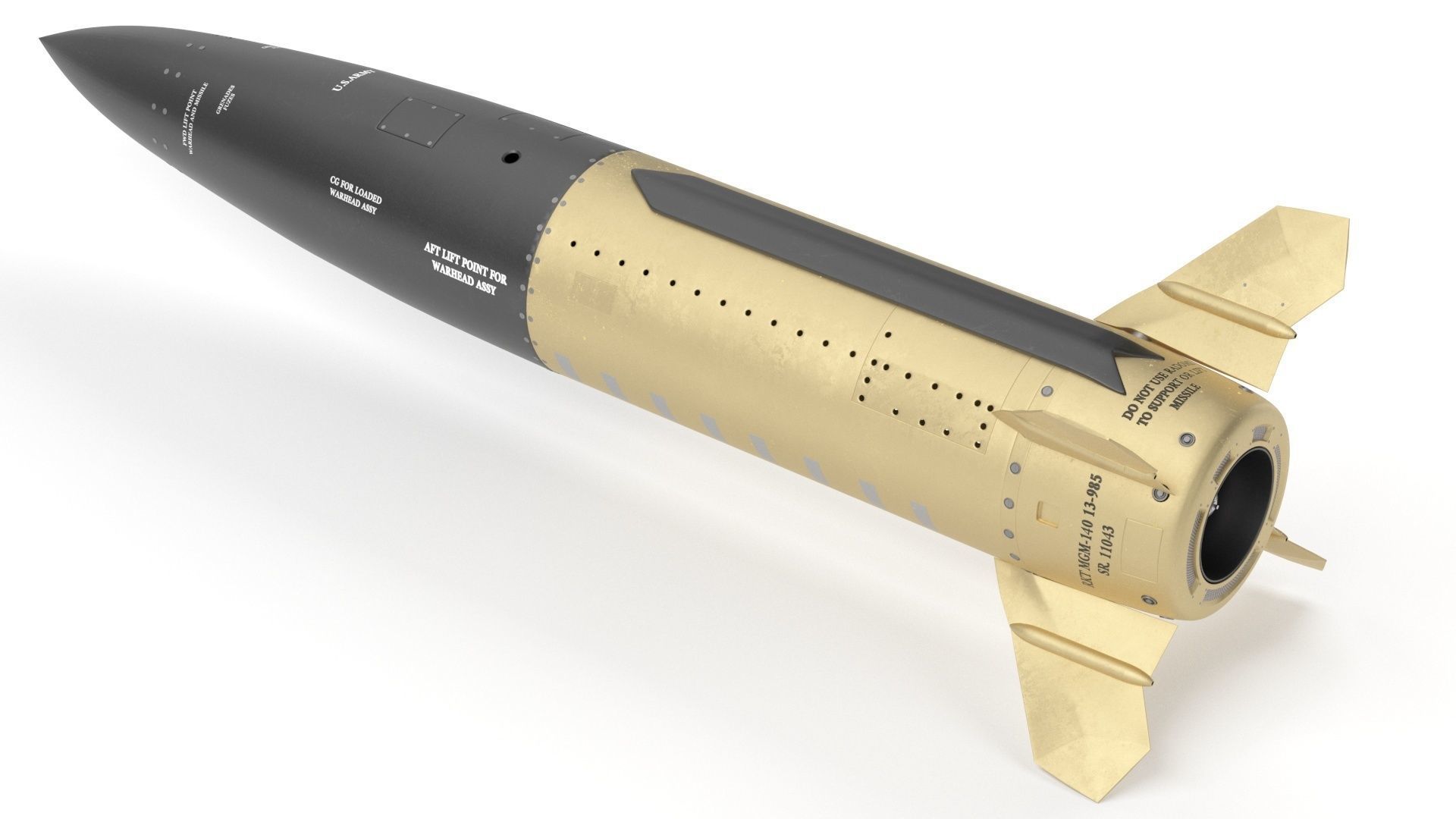 Lockheed Martin Mgm 140 Atacms 2 Tactical Missile 3D model_1