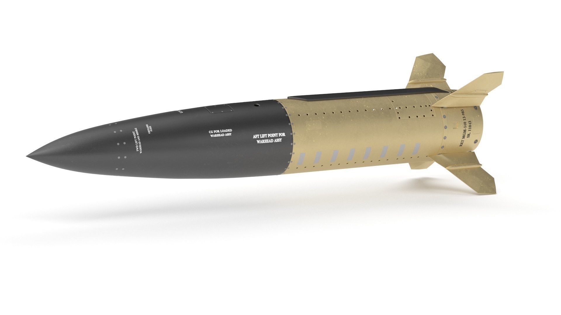 Lockheed Martin Mgm 140 Atacms 2 Tactical Missile 3D model_21