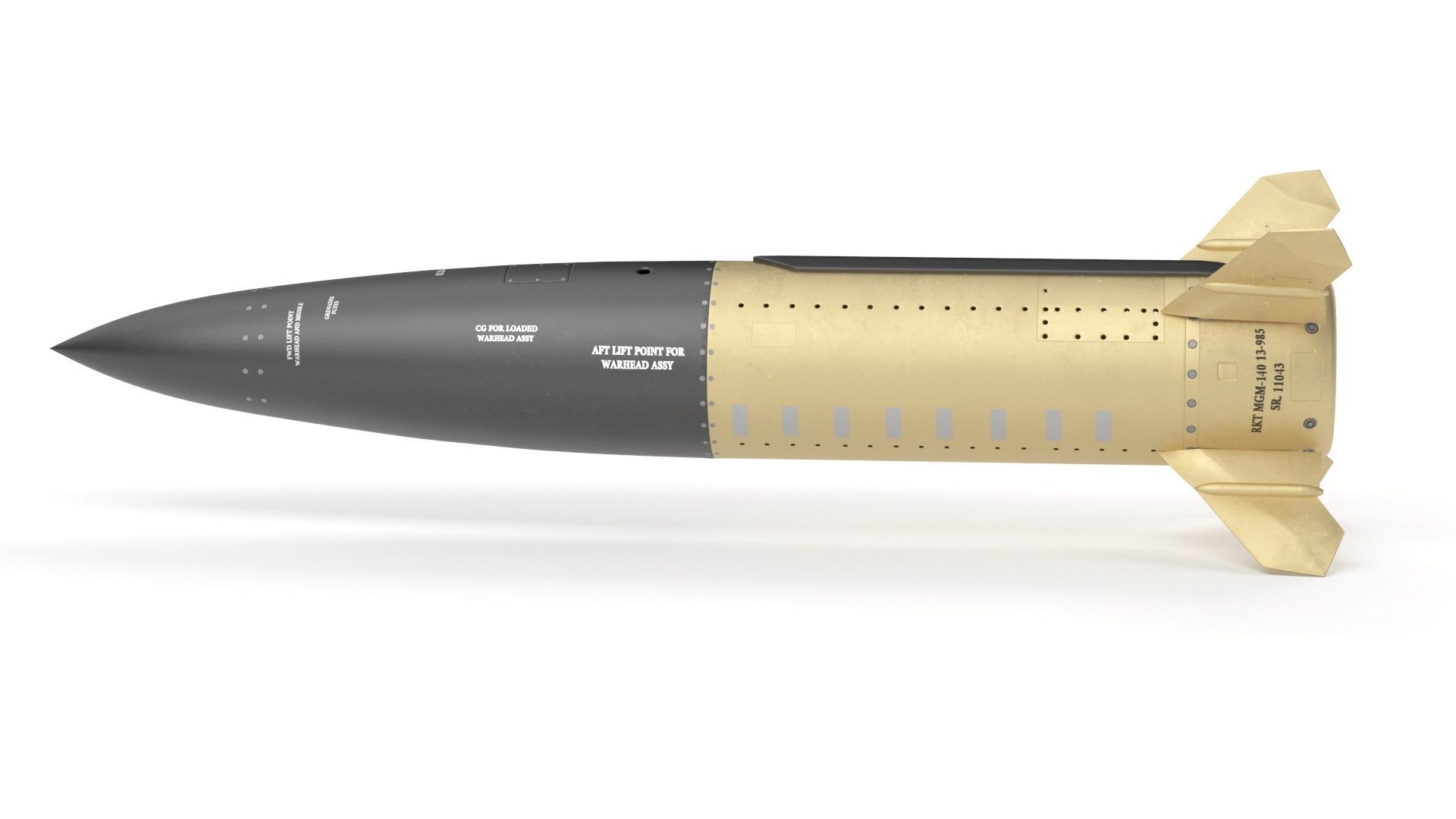 Lockheed Martin Mgm 140 Atacms 2 Tactical Missile 3D model_19