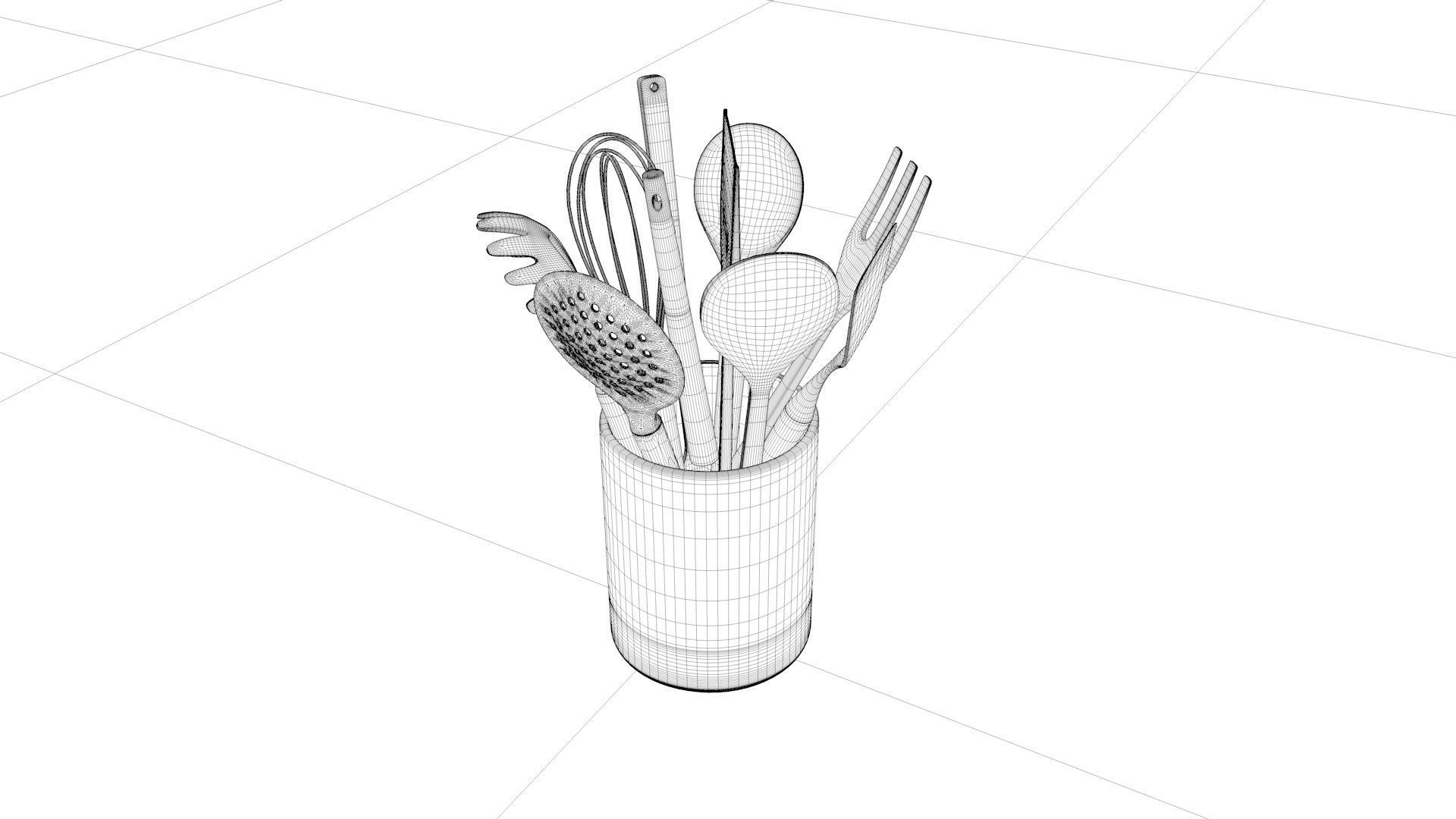 hopsticks   spoons   leaking spoons  kitchen utensils  3D model_1
