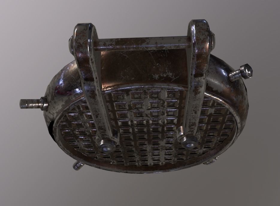 Cave Door  Low-poly 3D model_4