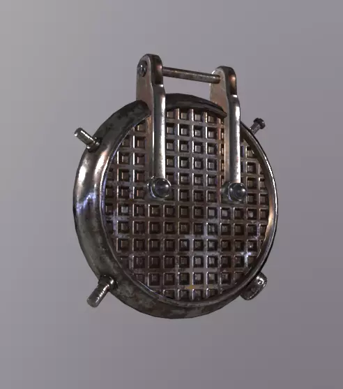 Cave Door  Low-poly 3D model_0