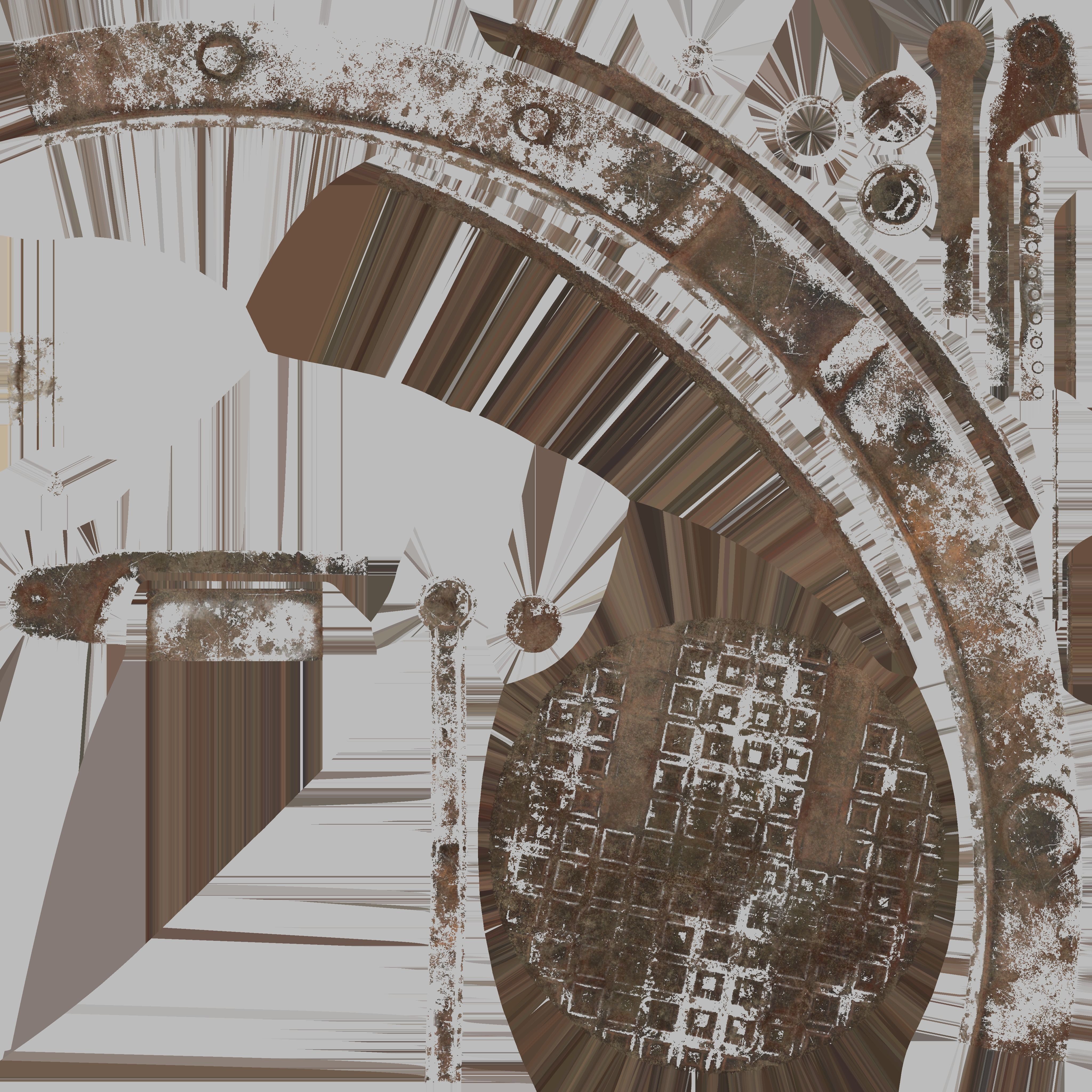 Cave Door  Low-poly 3D model_6