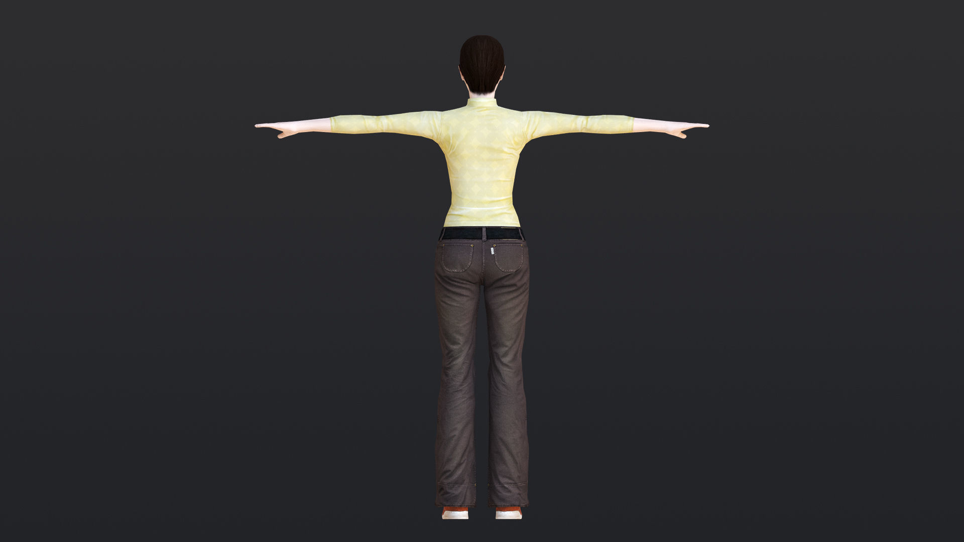 Woman 6 With 52 Animations 32 Morphs Low-poly 3D model_13
