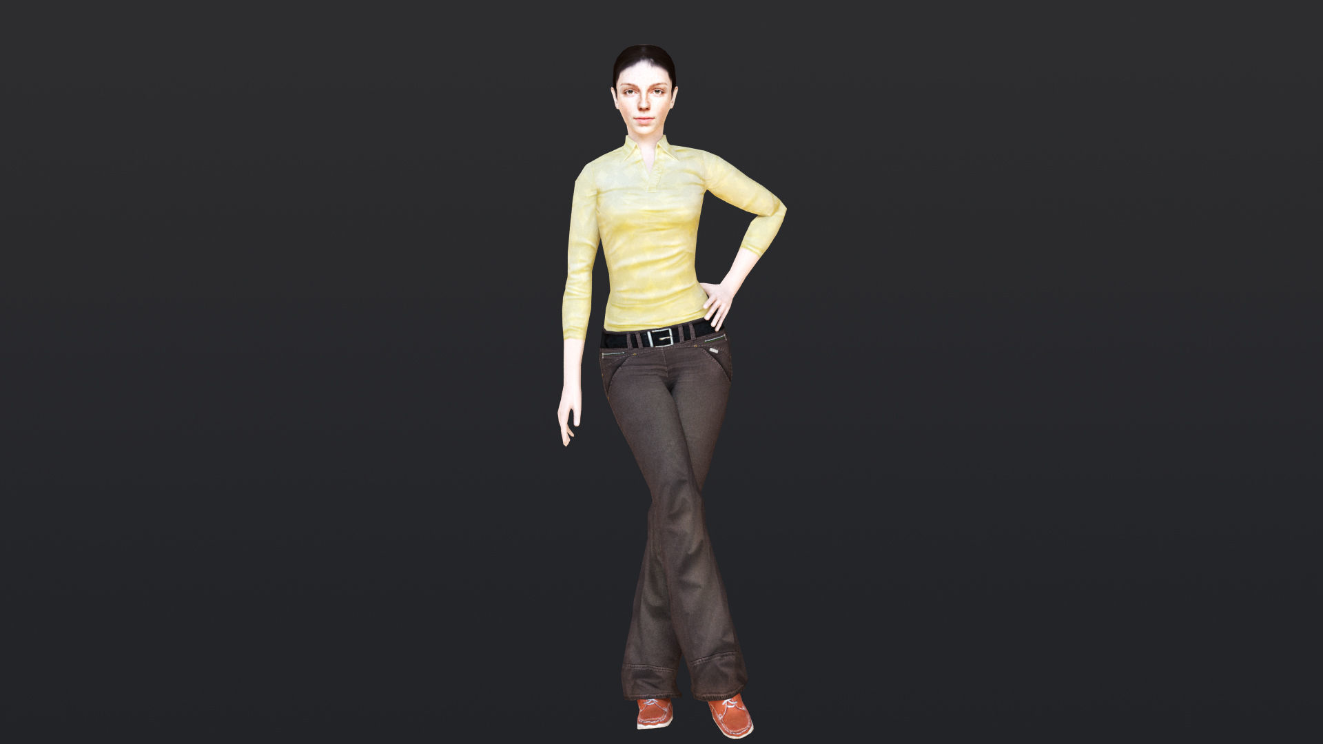 Woman 6 With 52 Animations 32 Morphs Low-poly 3D model_15