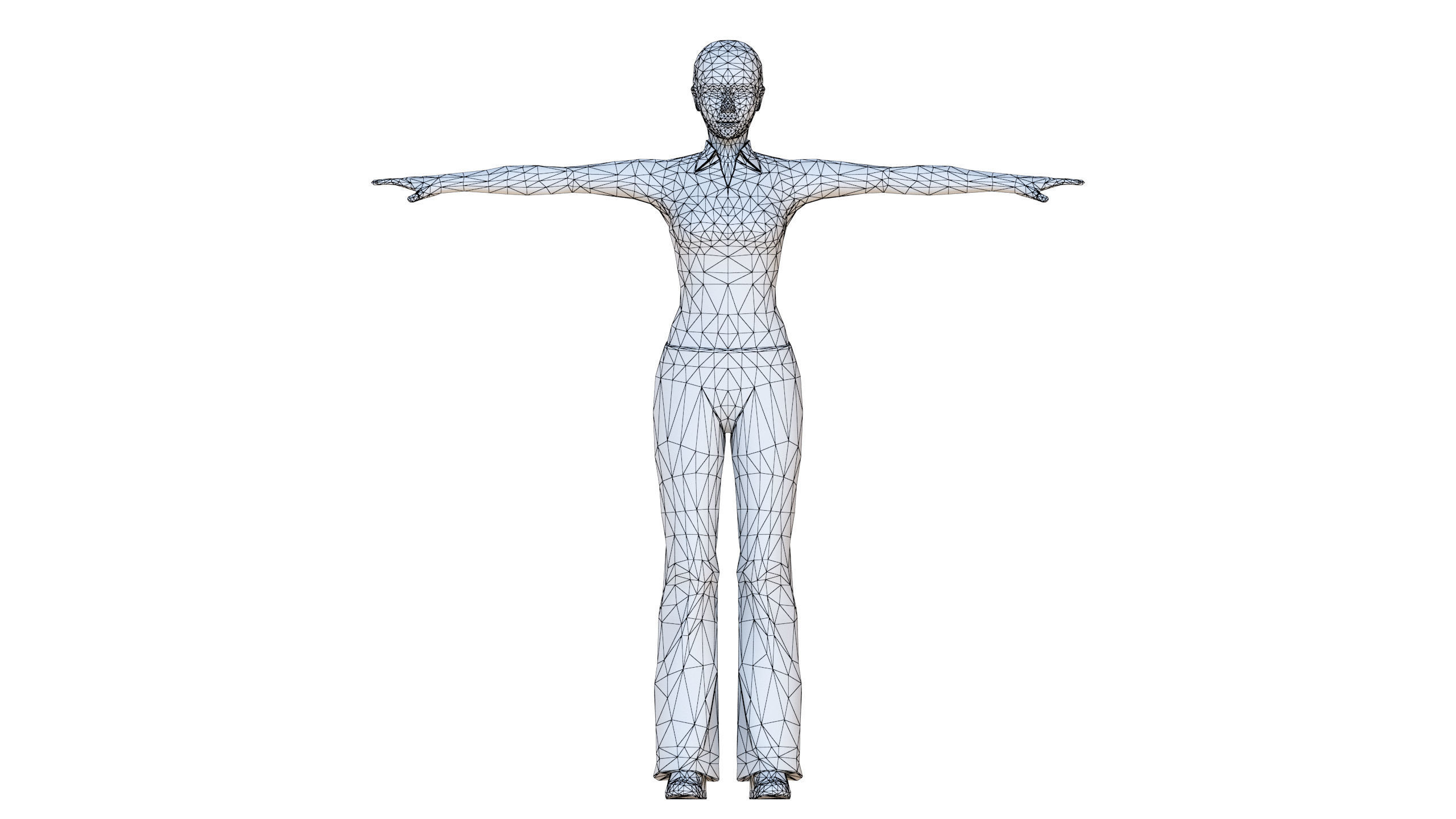 Woman 6 With 52 Animations 32 Morphs Low-poly 3D model_22