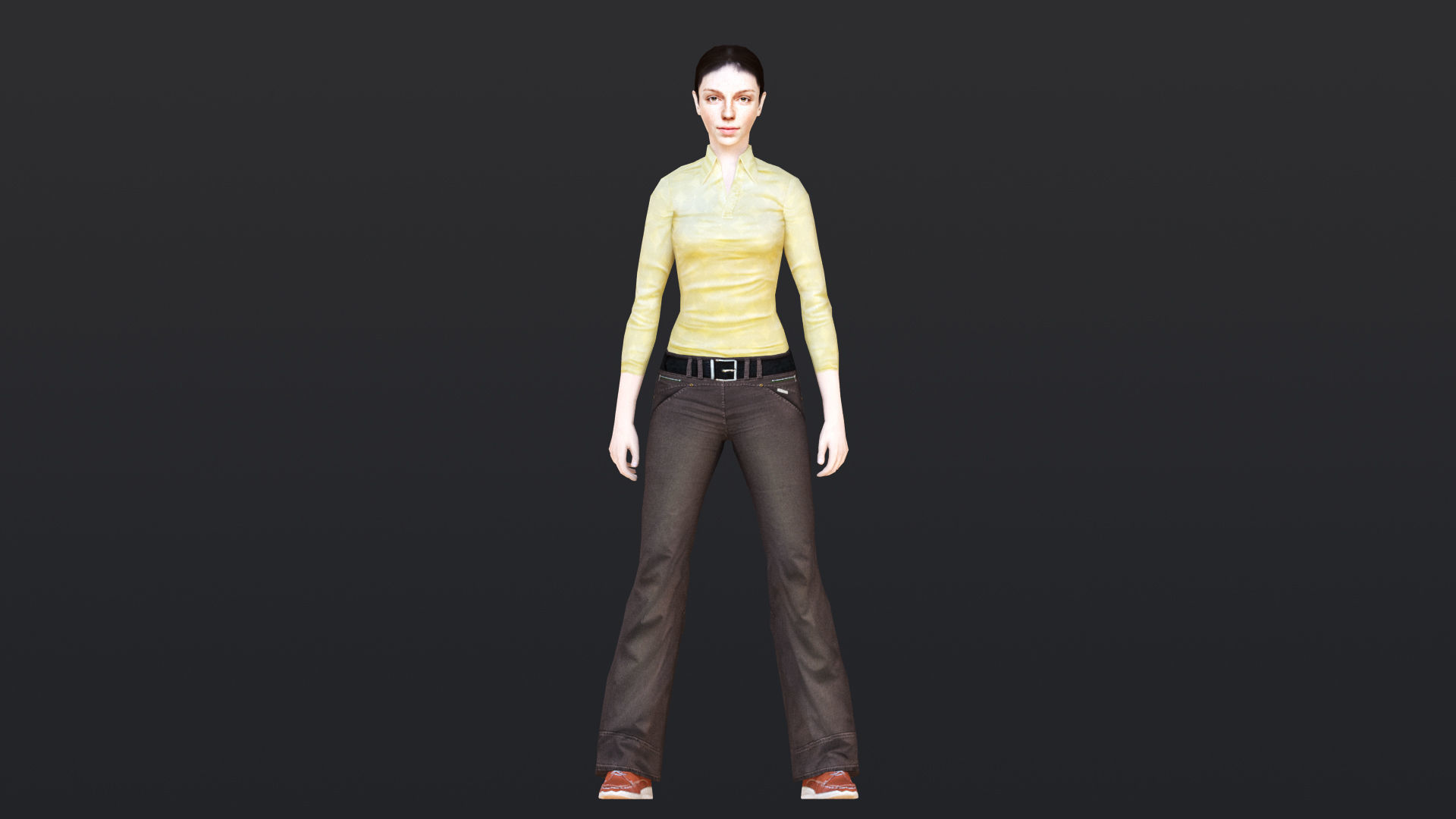 Woman 6 With 52 Animations 32 Morphs Low-poly 3D model_18