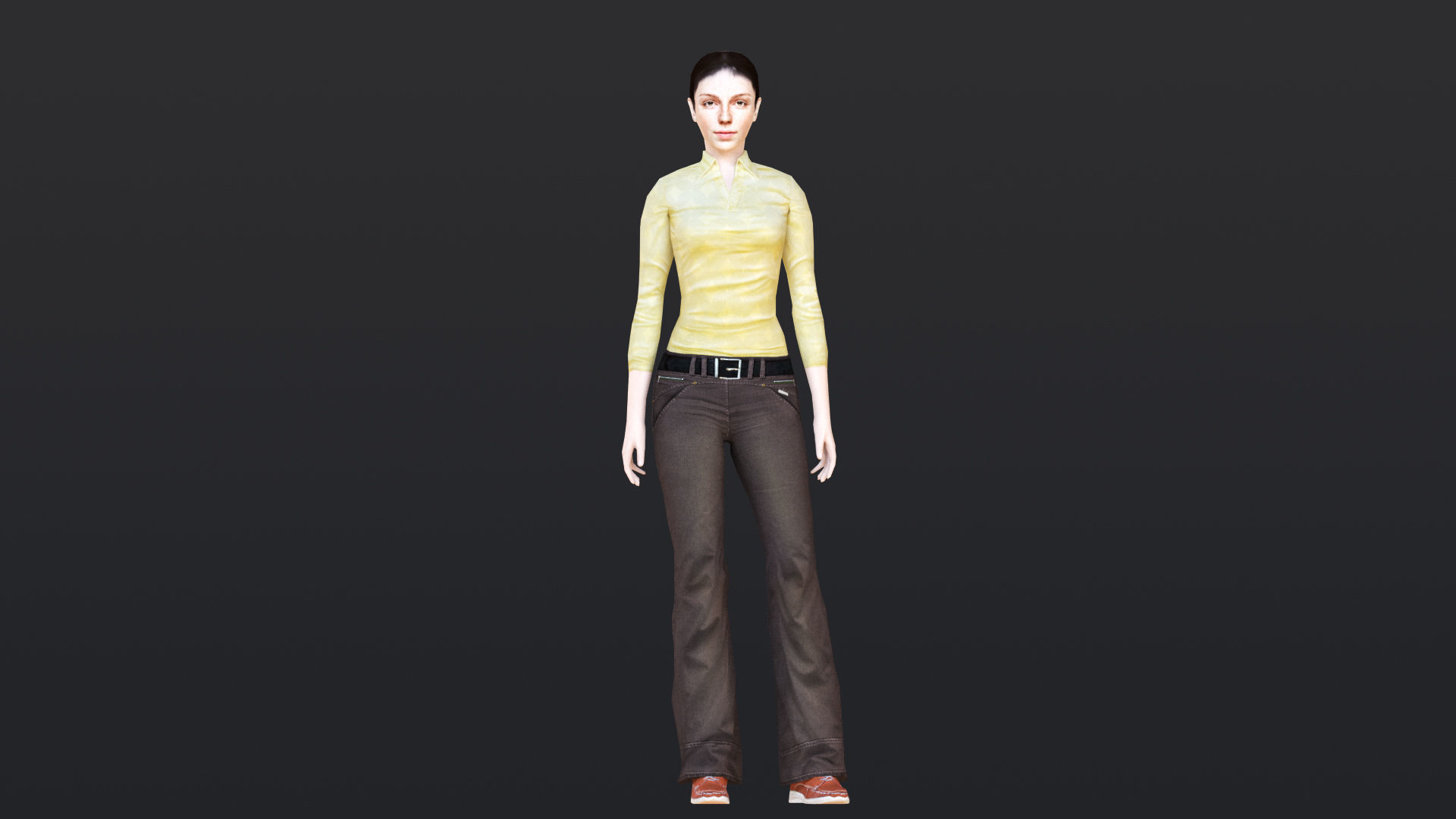Woman 6 With 52 Animations 32 Morphs Low-poly 3D model_19