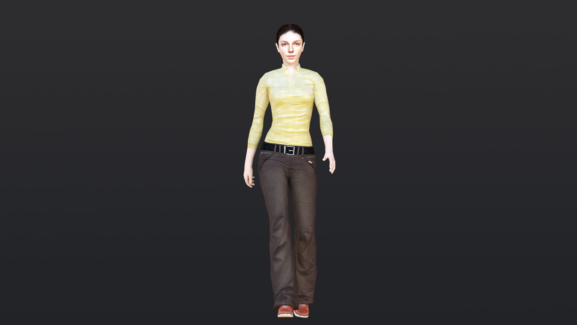 Woman 6 With 52 Animations 32 Morphs Low-poly 3D model_12