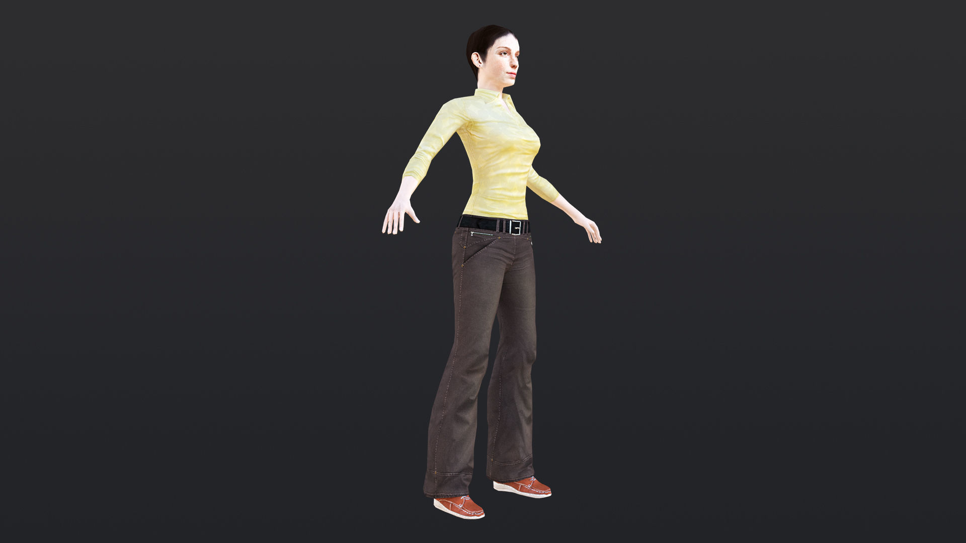 Woman 6 With 52 Animations 32 Morphs Low-poly 3D model_20