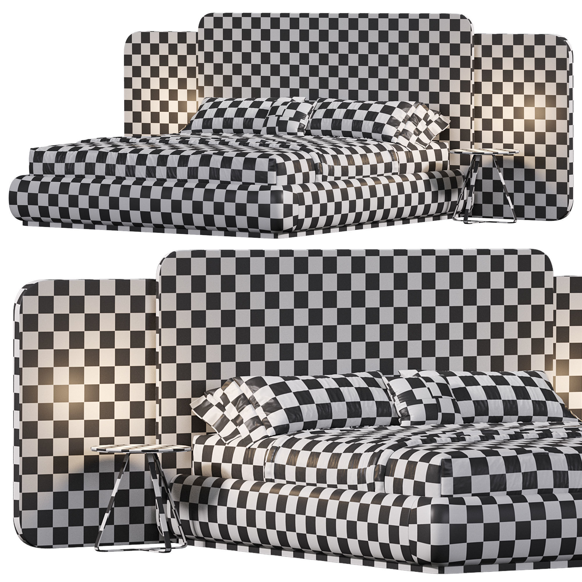 Roma bed 3D model_4