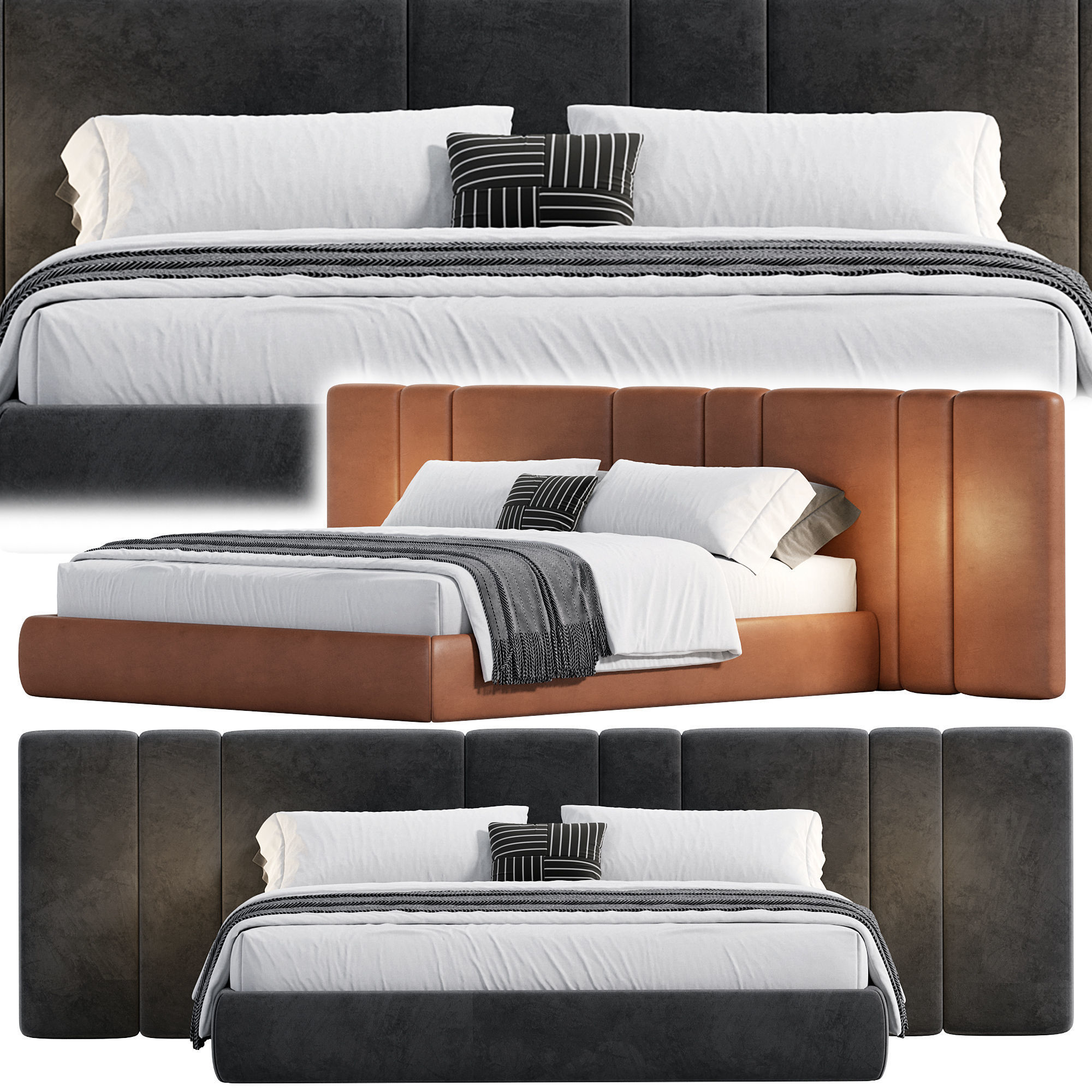 Hollis Bed 3D model_3