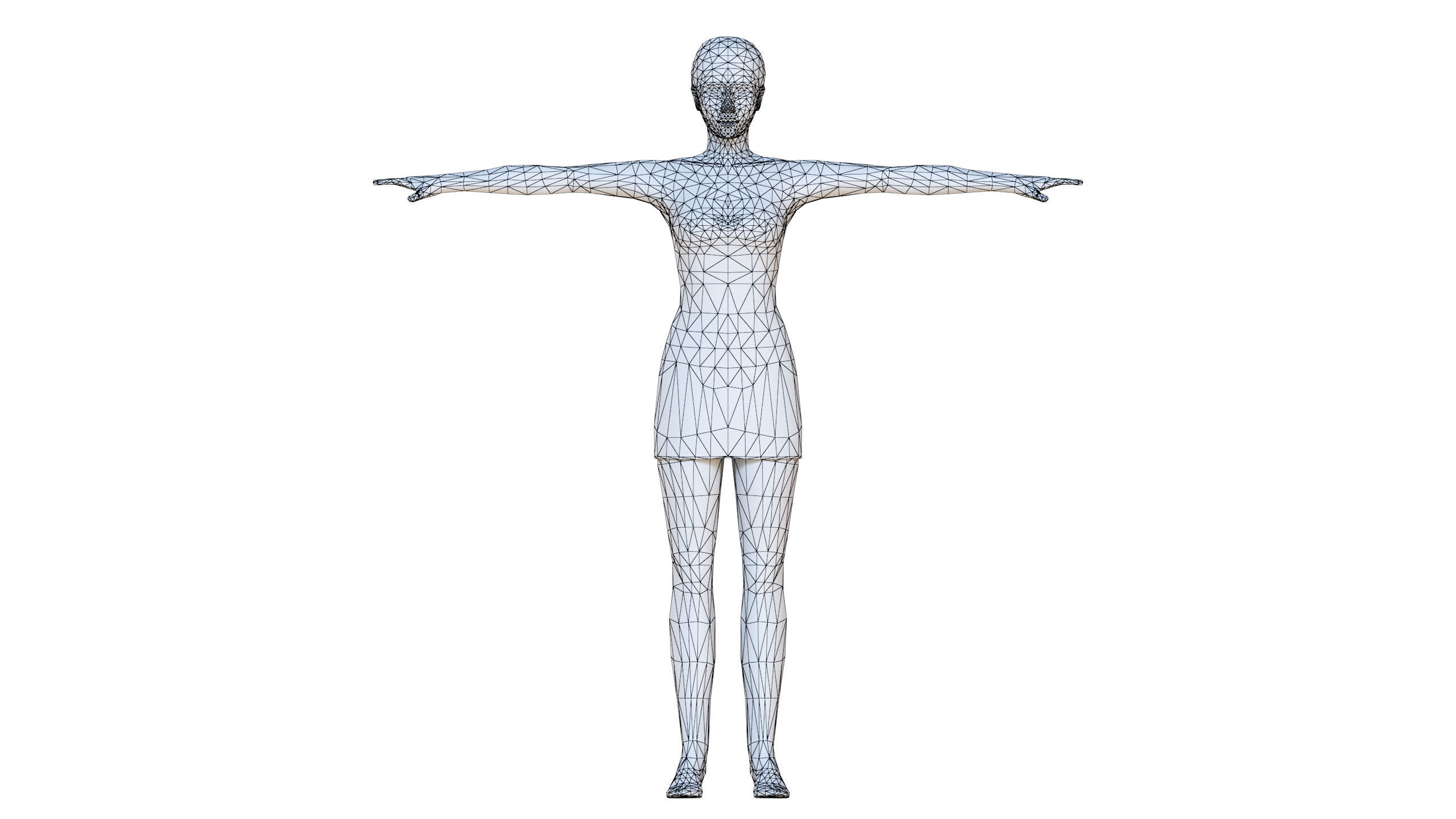 Woman 7 With 52 Animations 32 Morphs Low-poly 3D model_22
