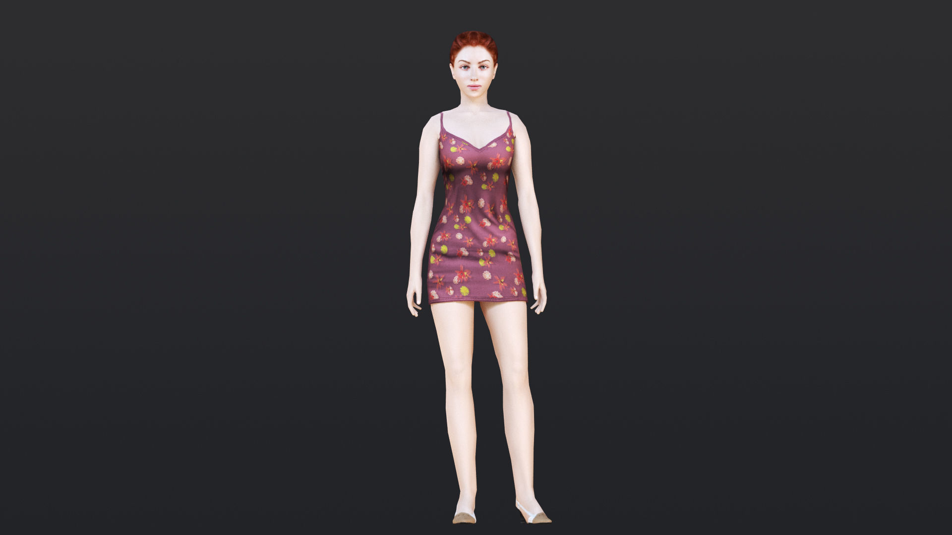 Woman 7 With 52 Animations 32 Morphs Low-poly 3D model_19