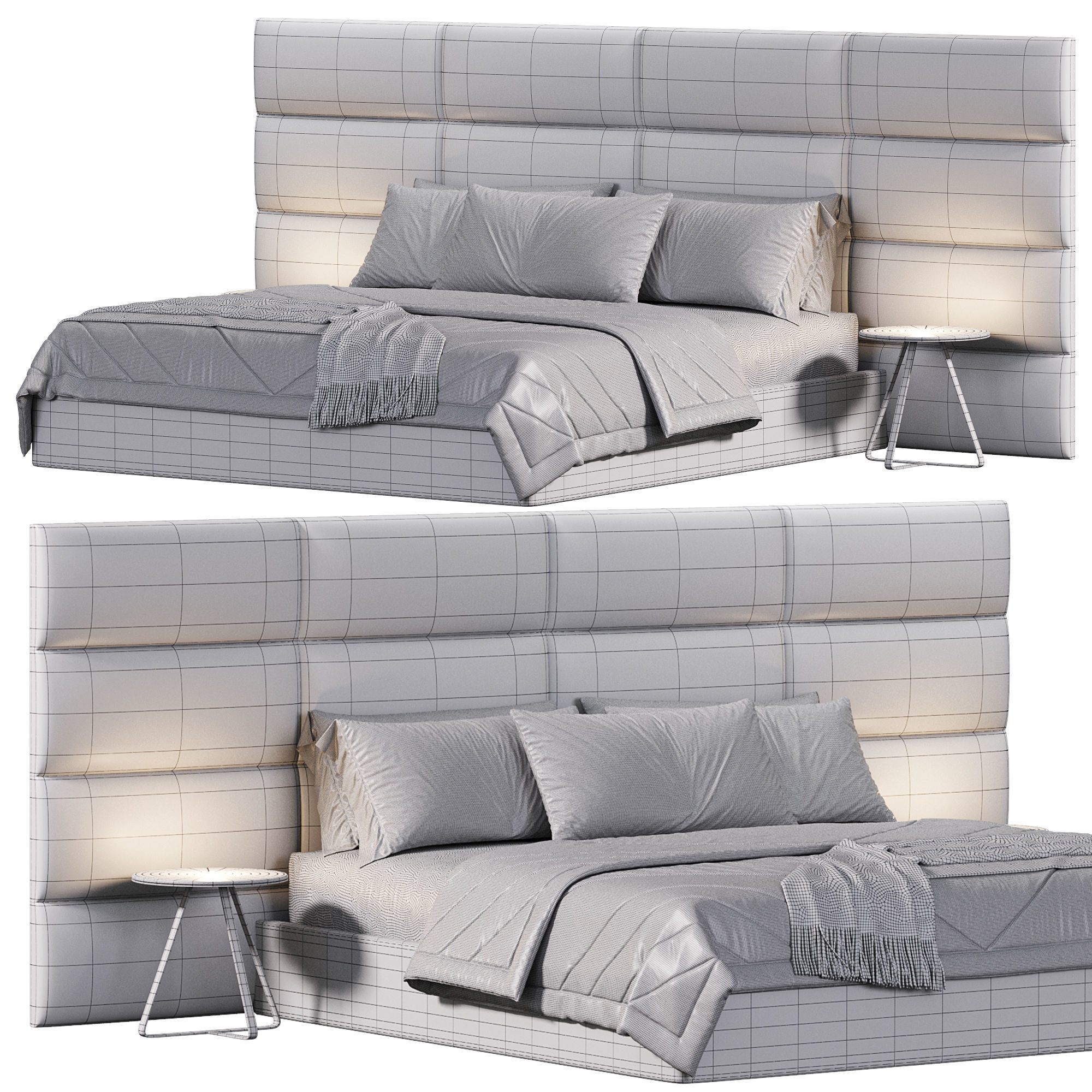 Hidiv Bed By Evgor Luxury 3D model_5