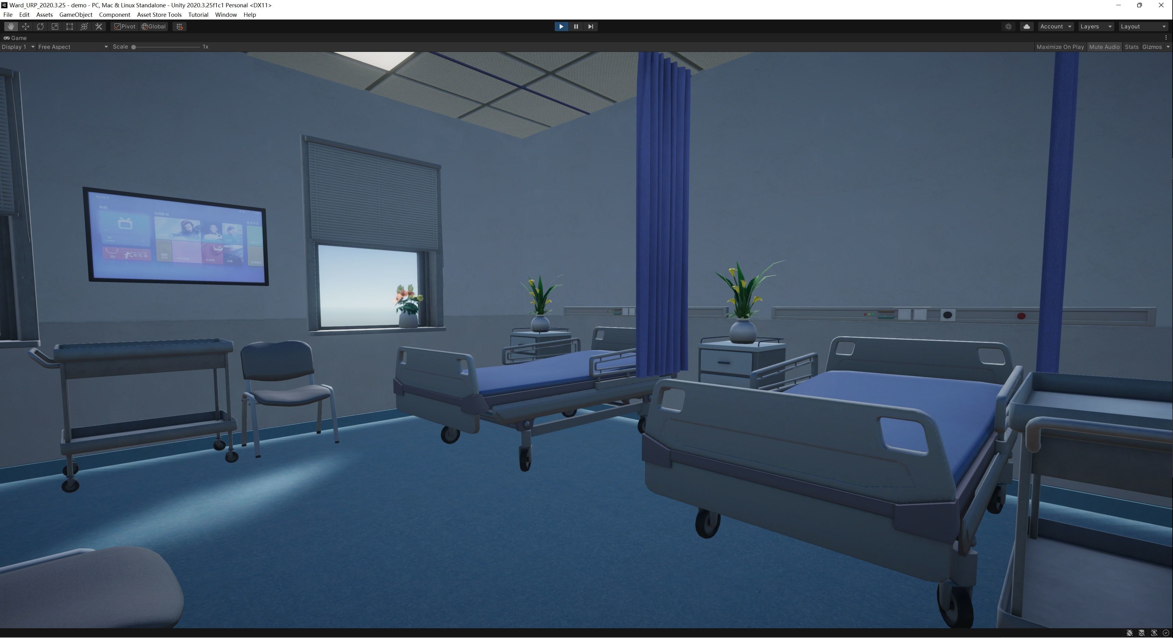 3D Scene - Hospital Ward Low-poly 3D model_22