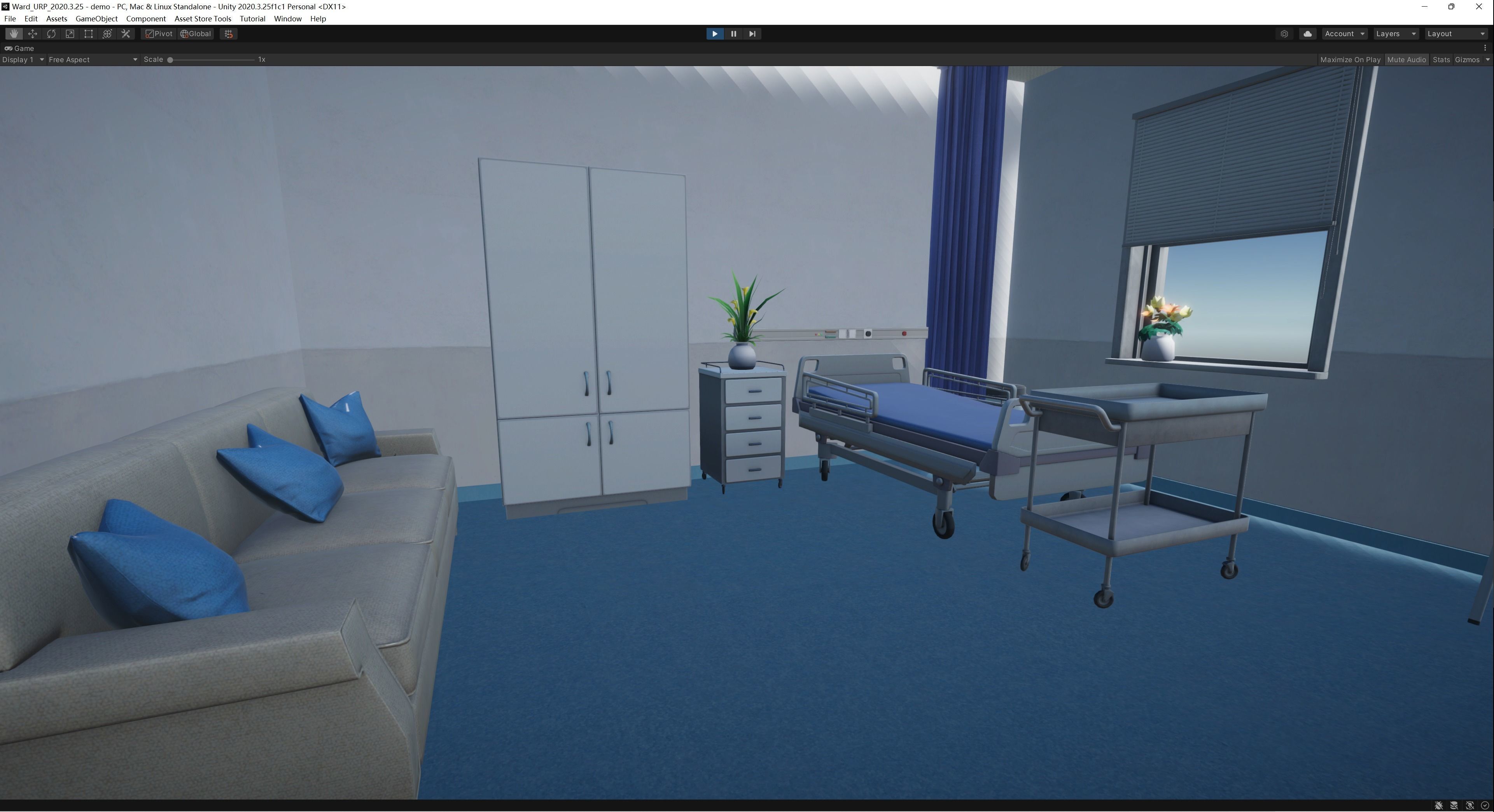 3D Scene - Hospital Ward Low-poly 3D model_21