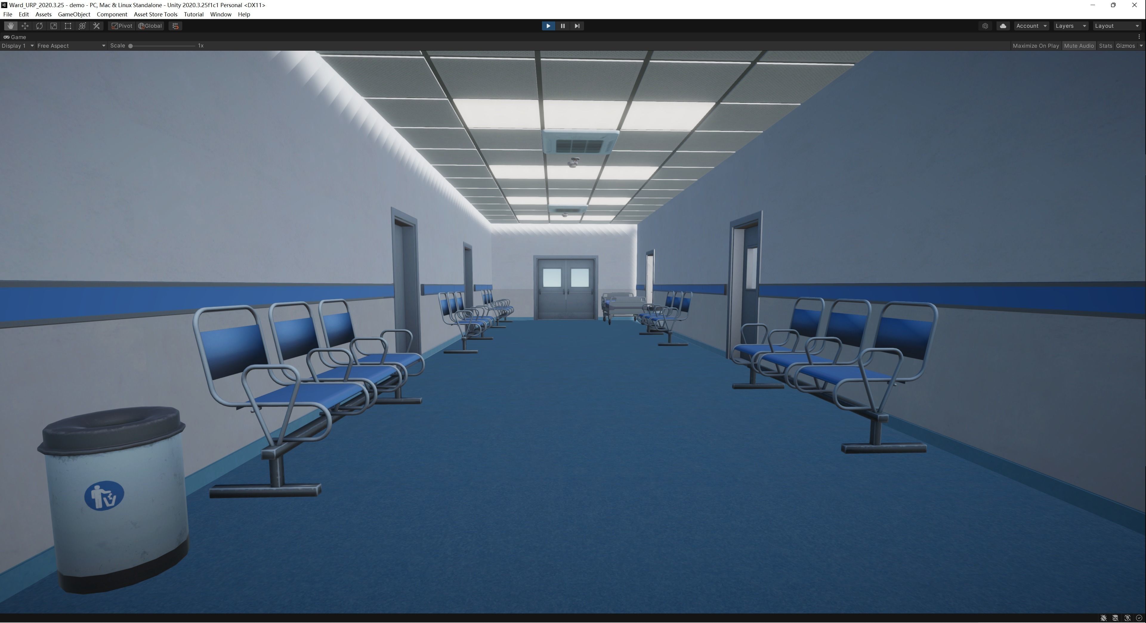 3D Scene - Hospital Ward Low-poly 3D model_19