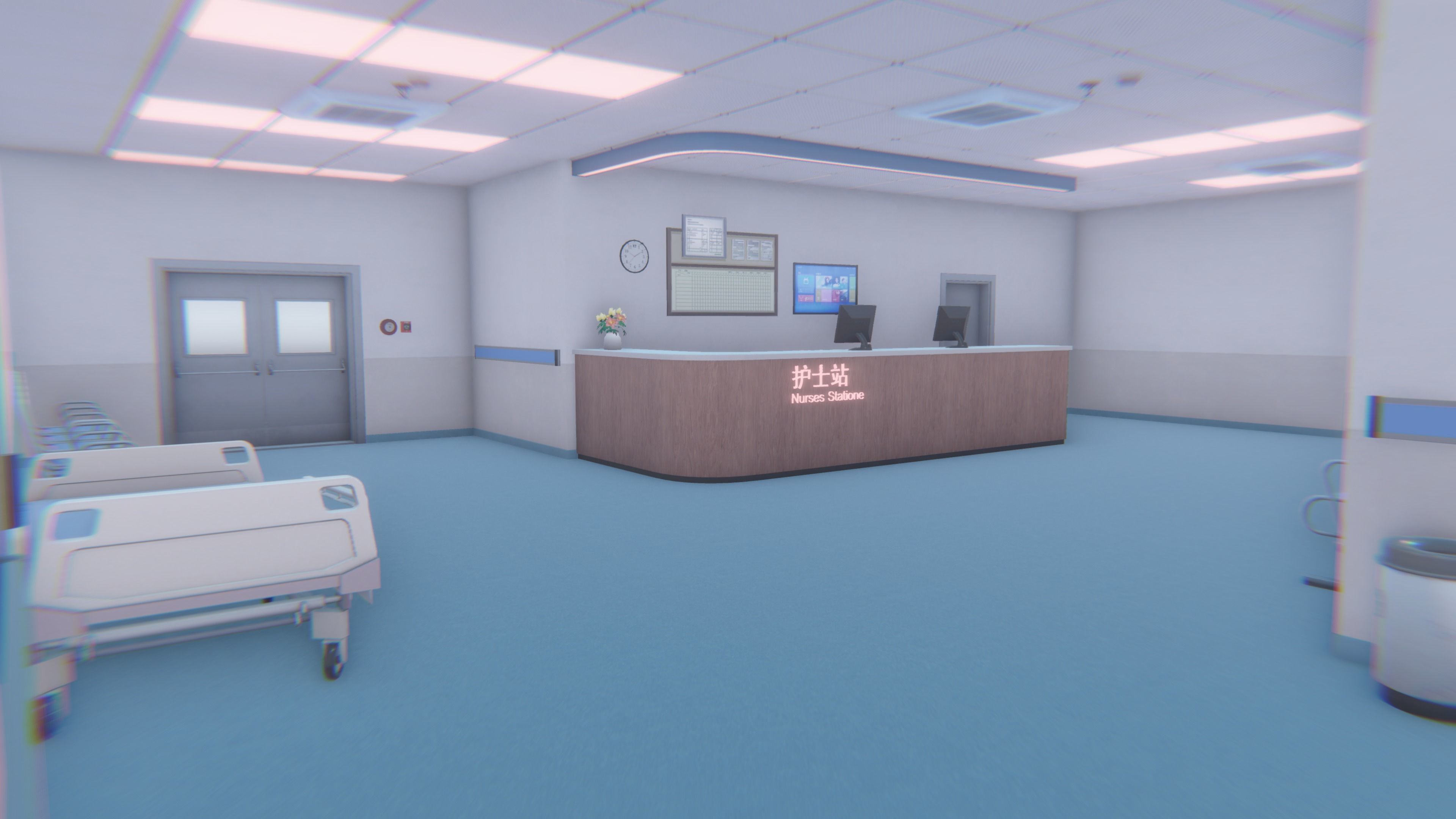 3D Scene - Hospital Ward Low-poly 3D model_9