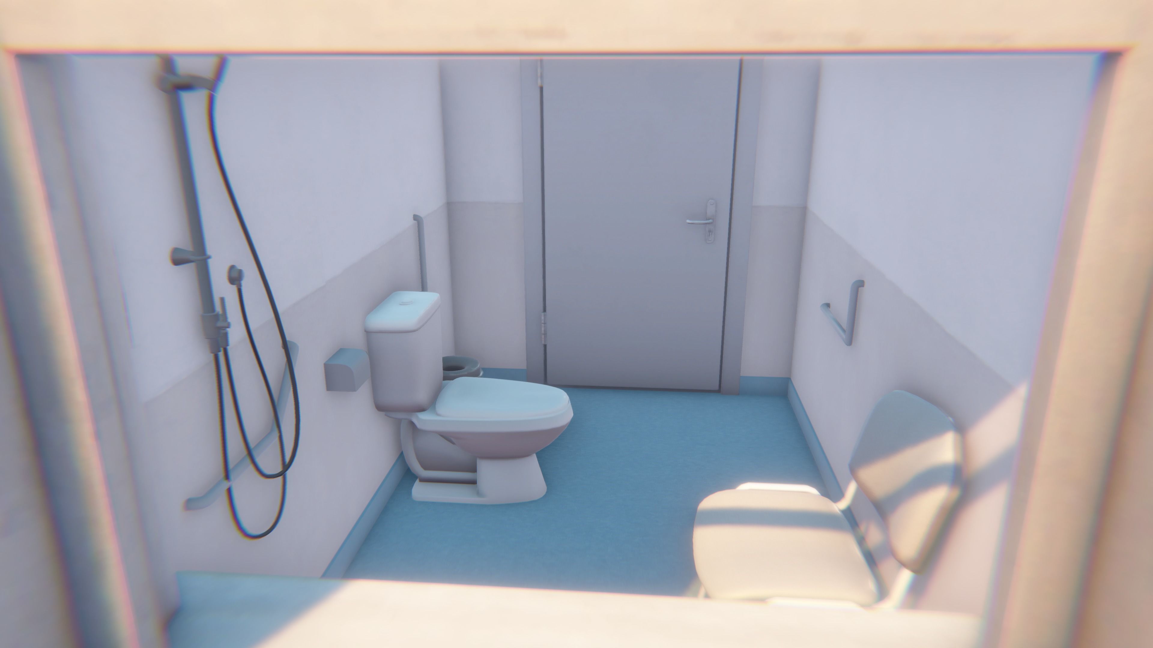 3D Scene - Hospital Ward Low-poly 3D model_8