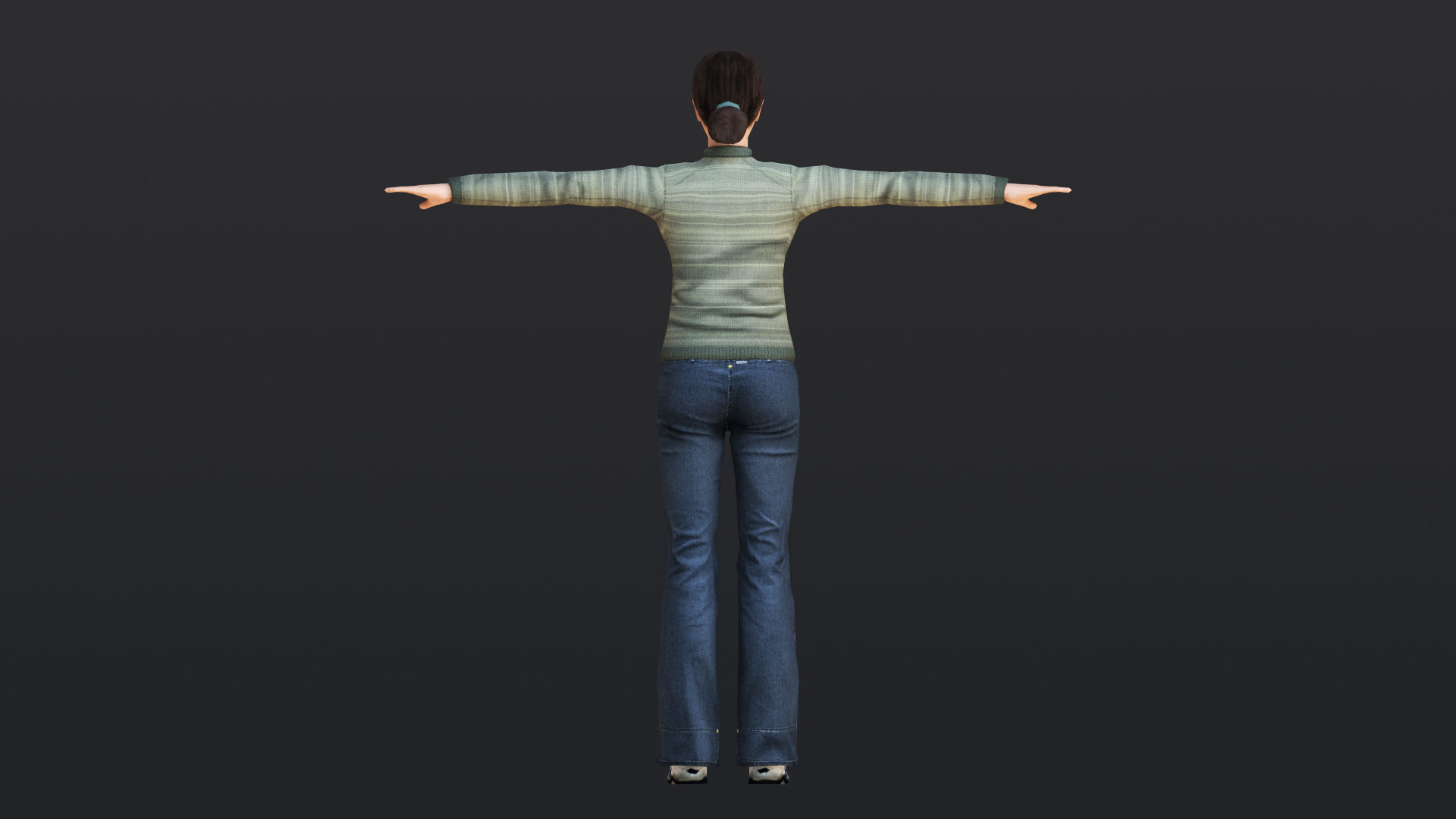 Woman 9 With 52 Animations 32 Morphs Low-poly 3D model_13