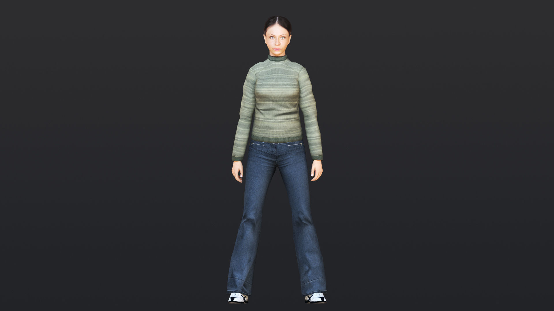 Woman 9 With 52 Animations 32 Morphs Low-poly 3D model_18