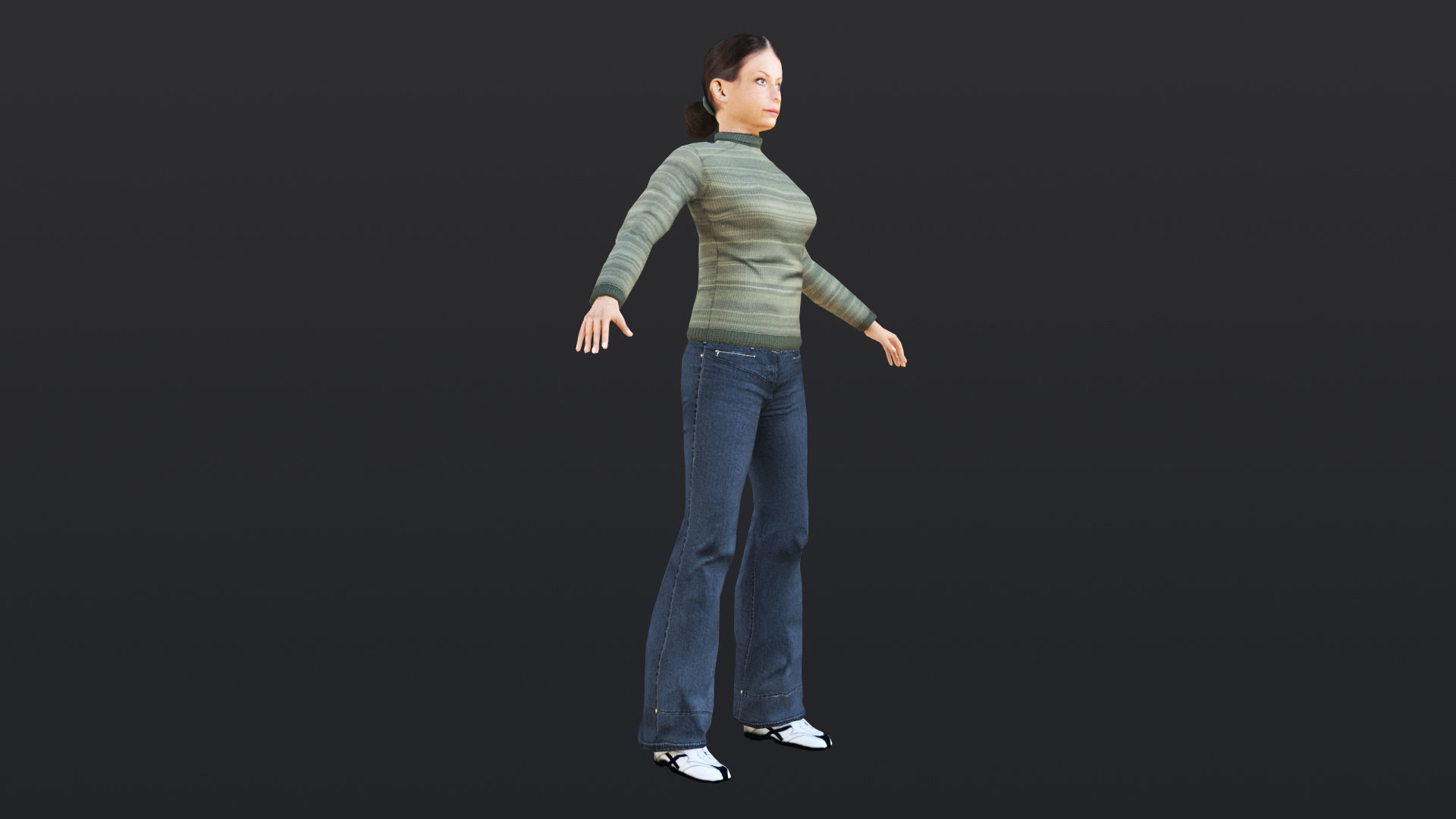 Woman 9 With 52 Animations 32 Morphs Low-poly 3D model_20