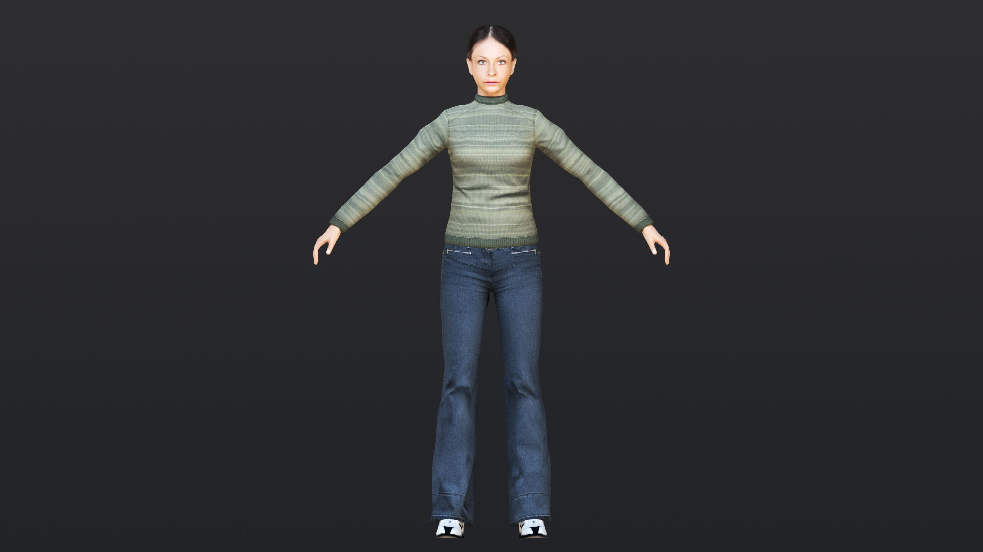 Woman 9 With 52 Animations 32 Morphs Low-poly 3D model_10