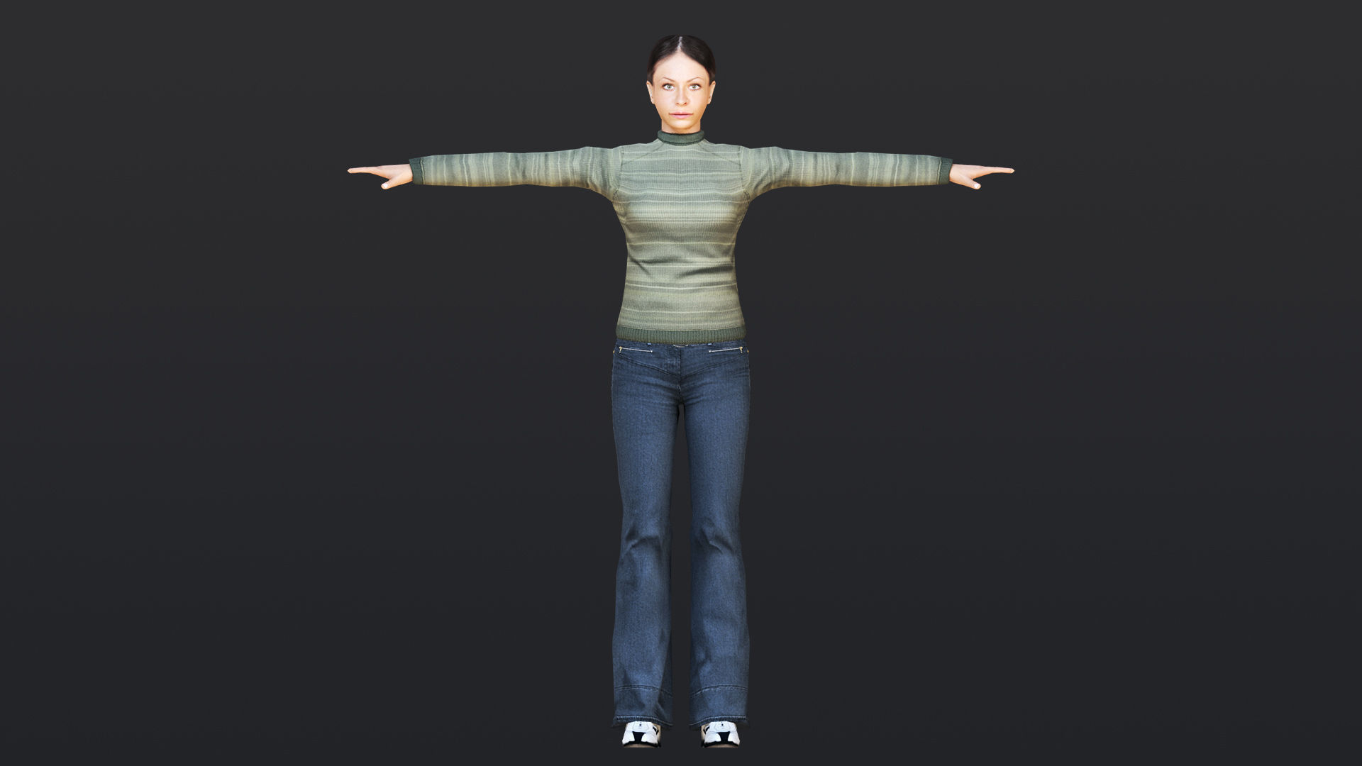 Woman 9 With 52 Animations 32 Morphs Low-poly 3D model_9