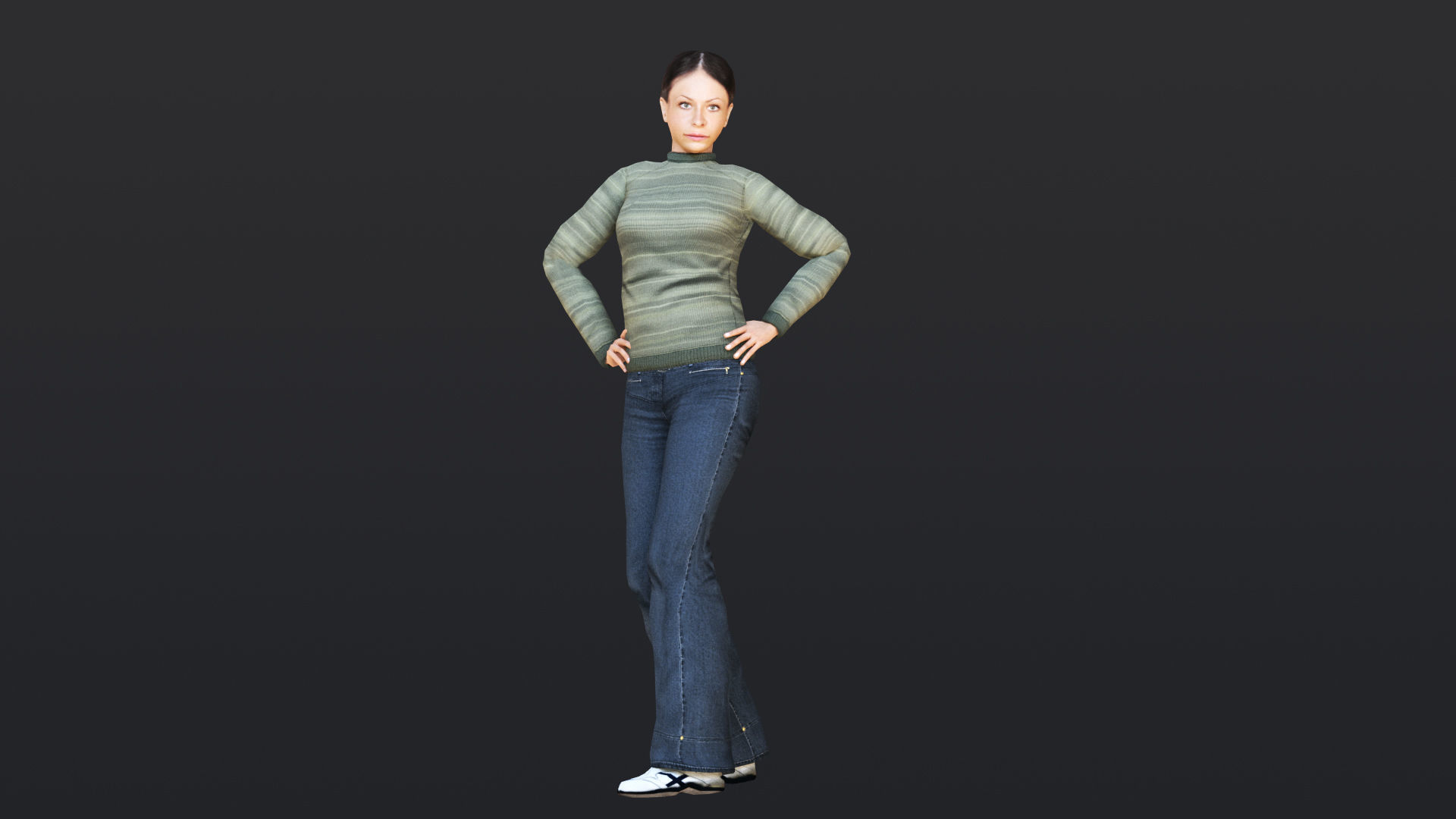 Woman 9 With 52 Animations 32 Morphs Low-poly 3D model_17