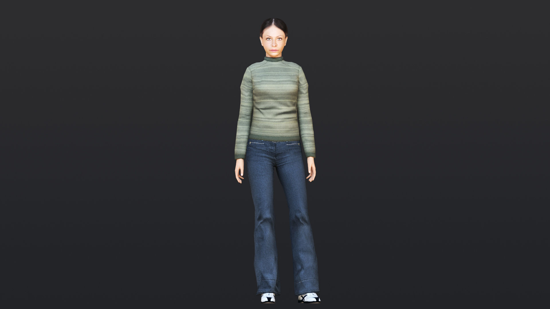 Woman 9 With 52 Animations 32 Morphs Low-poly 3D model_19