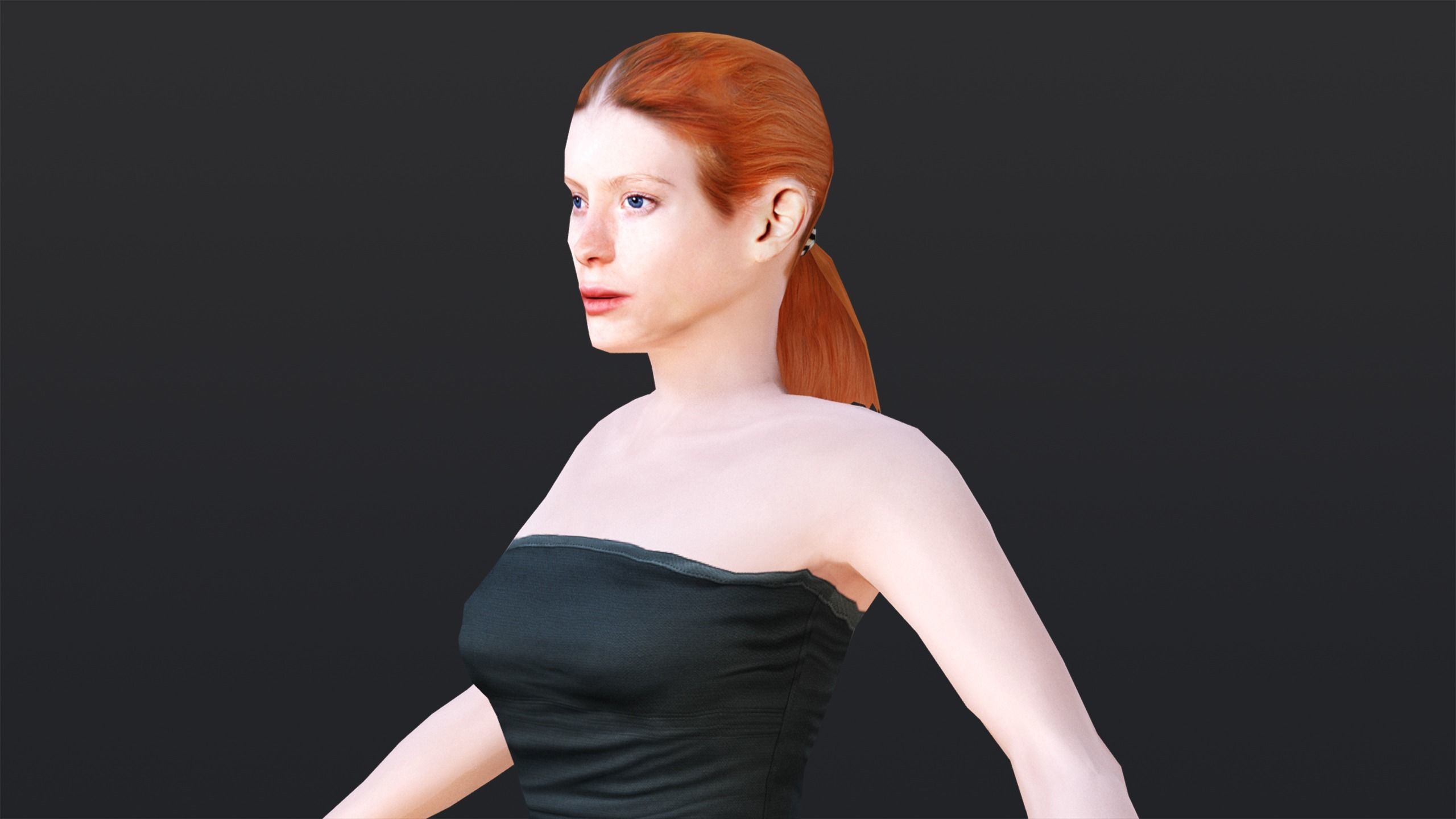 Woman 10 With 52 Animations 32 Morphs Low-poly 3D model_7