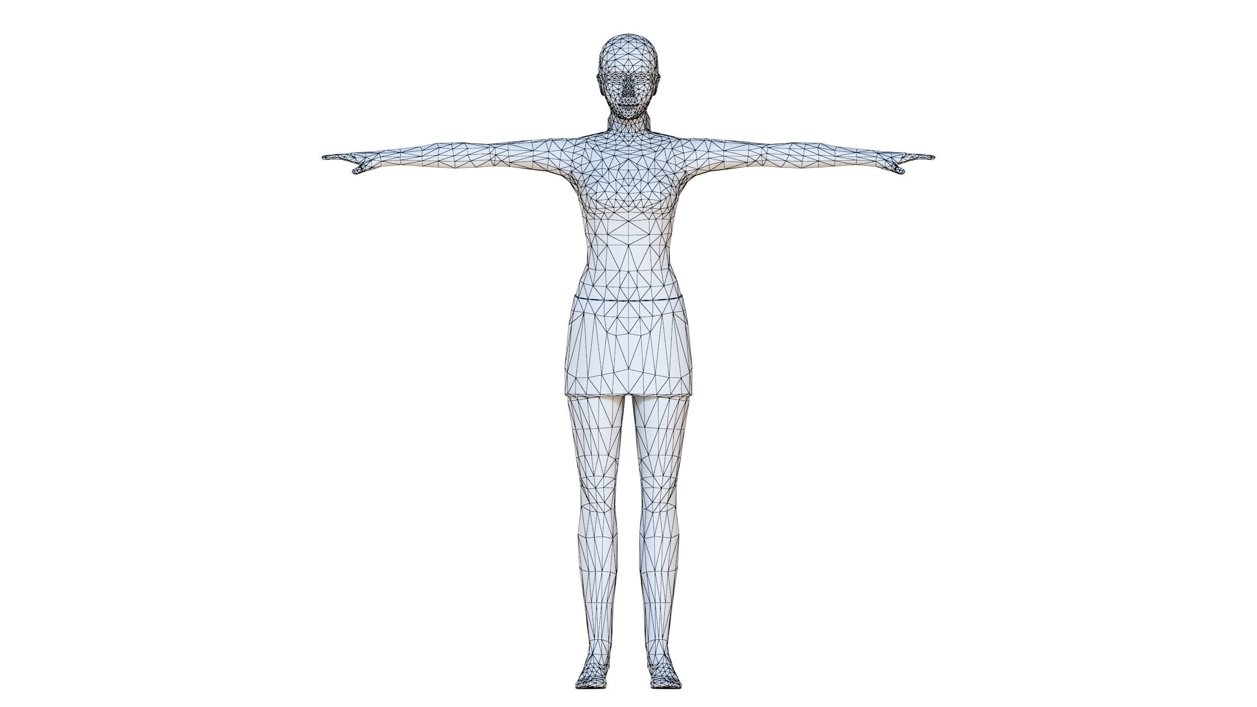 Woman 10 With 52 Animations 32 Morphs Low-poly 3D model_22