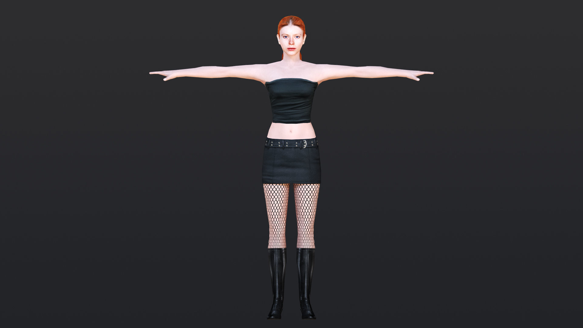 Woman 10 With 52 Animations 32 Morphs Low-poly 3D model_9