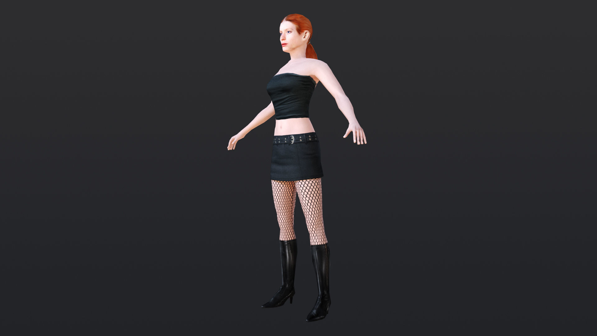 Woman 10 With 52 Animations 32 Morphs Low-poly 3D model_14