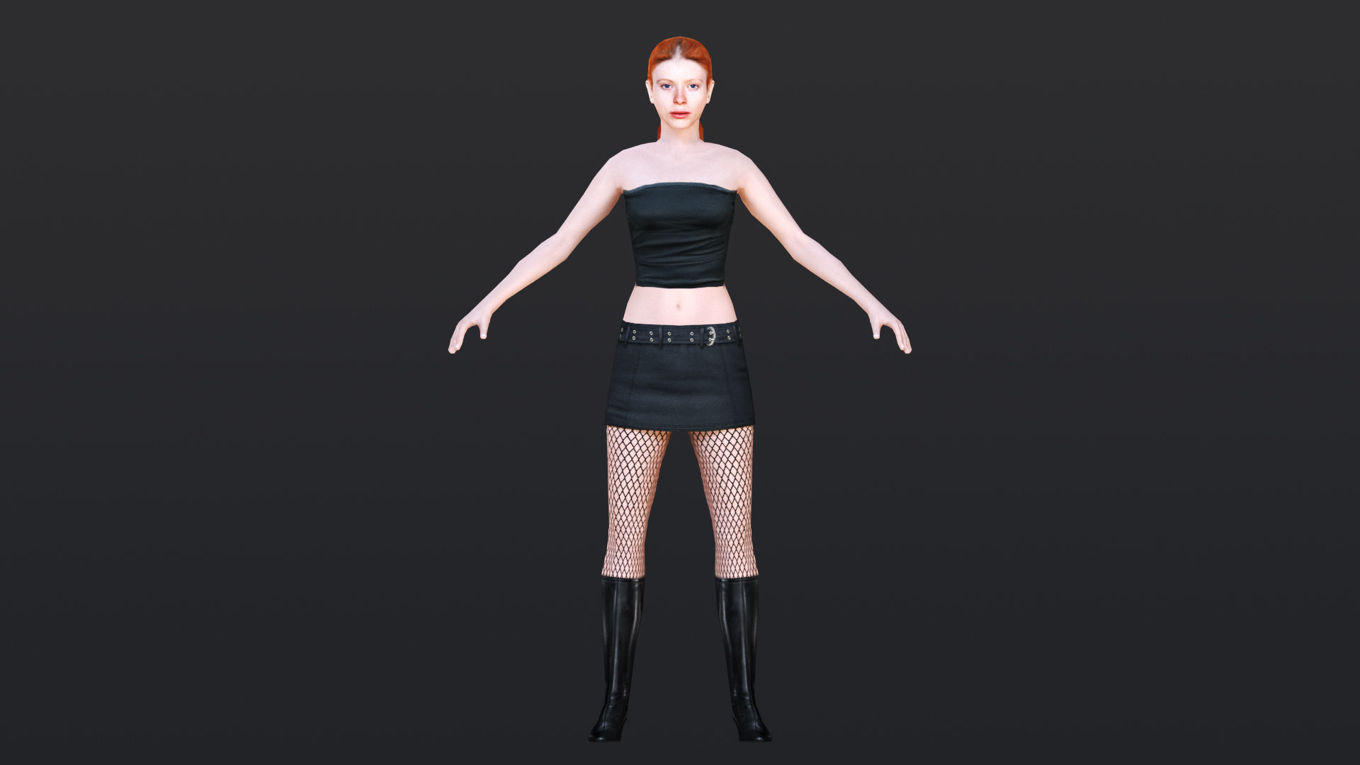 Woman 10 With 52 Animations 32 Morphs Low-poly 3D model_10
