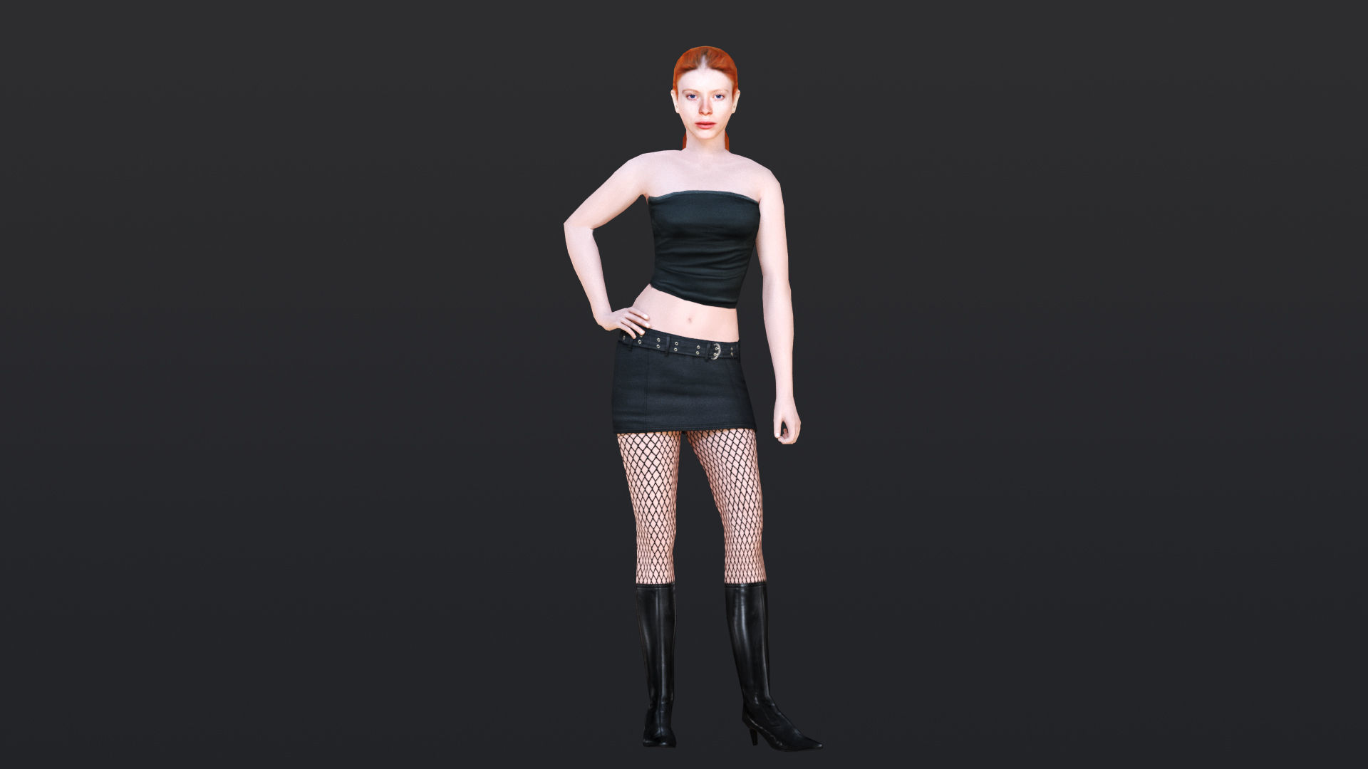 Woman 10 With 52 Animations 32 Morphs Low-poly 3D model_16
